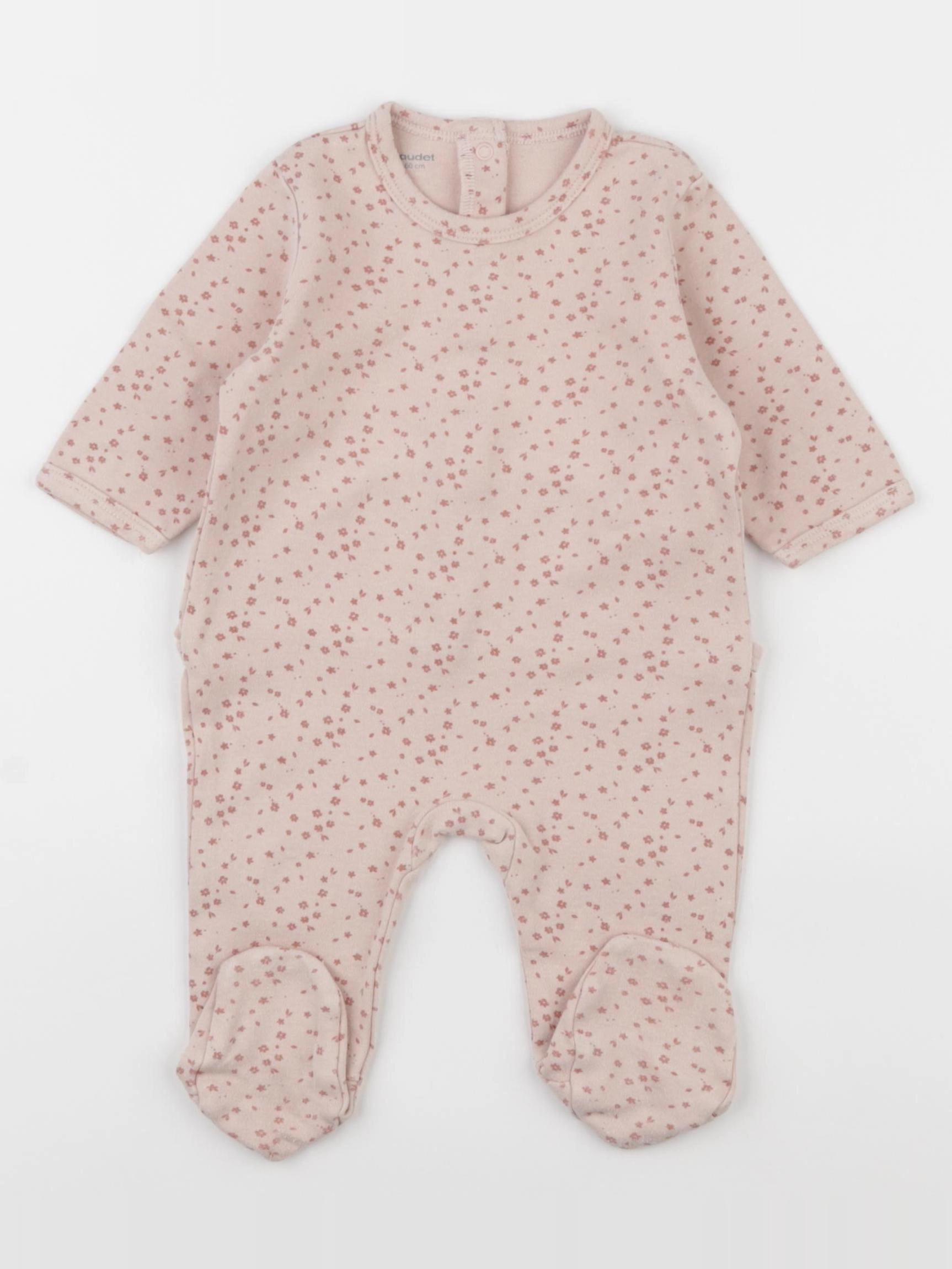 Vertbaudet - pyjama coton rose - 3 mois