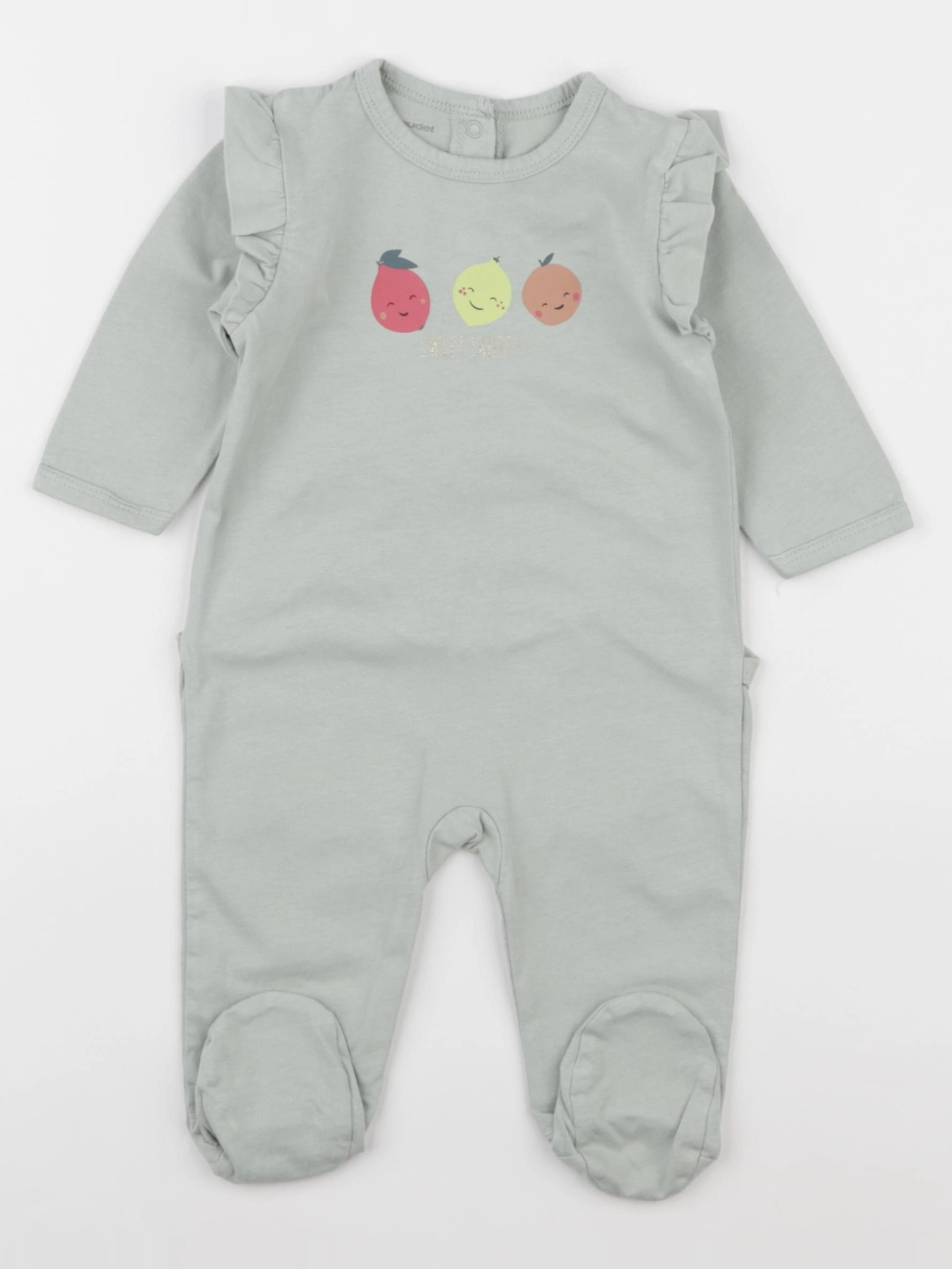 Vertbaudet - pyjama coton vert - 6 mois