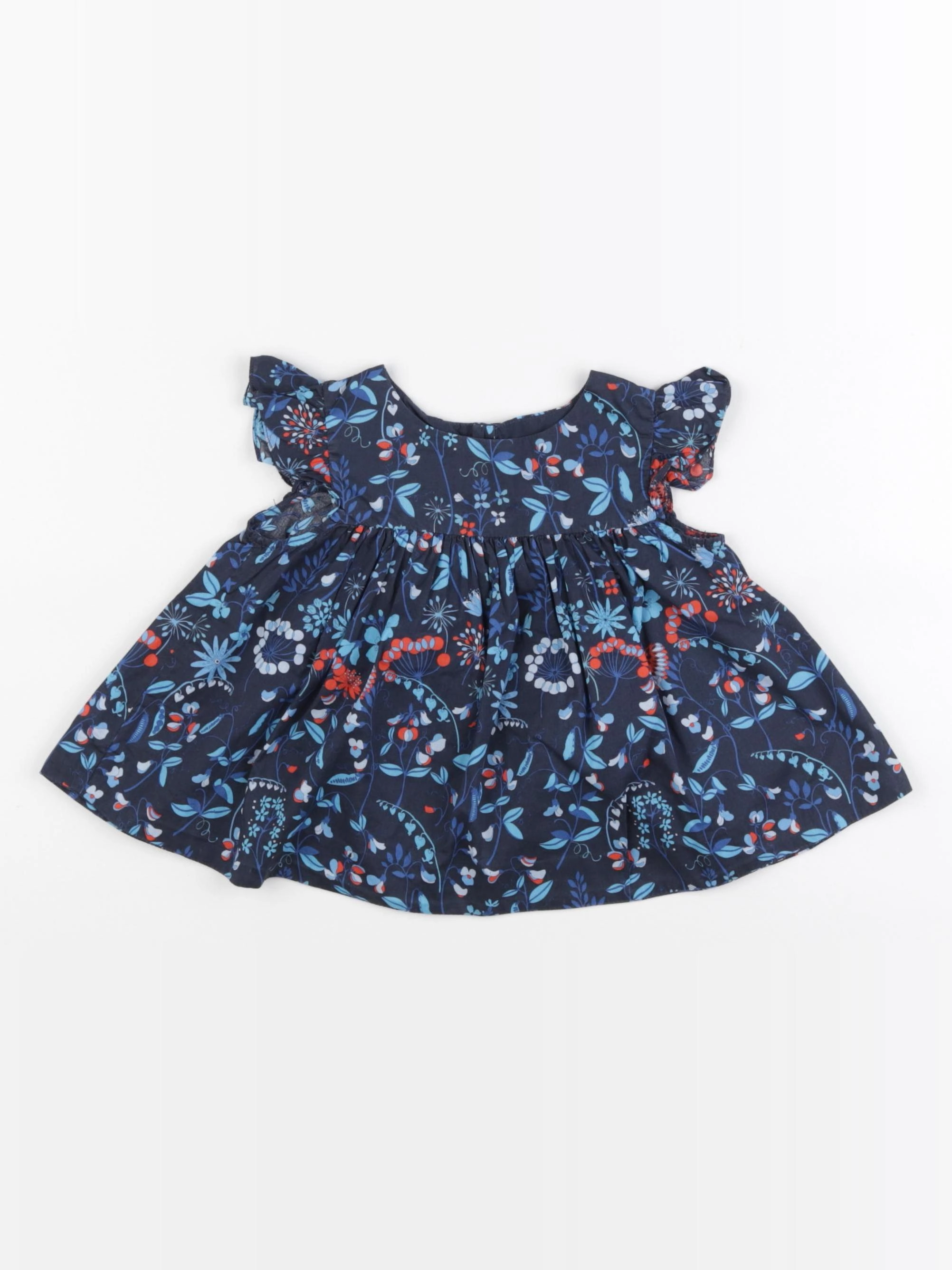 Jacadi - blouse liberty bleu - 18 mois