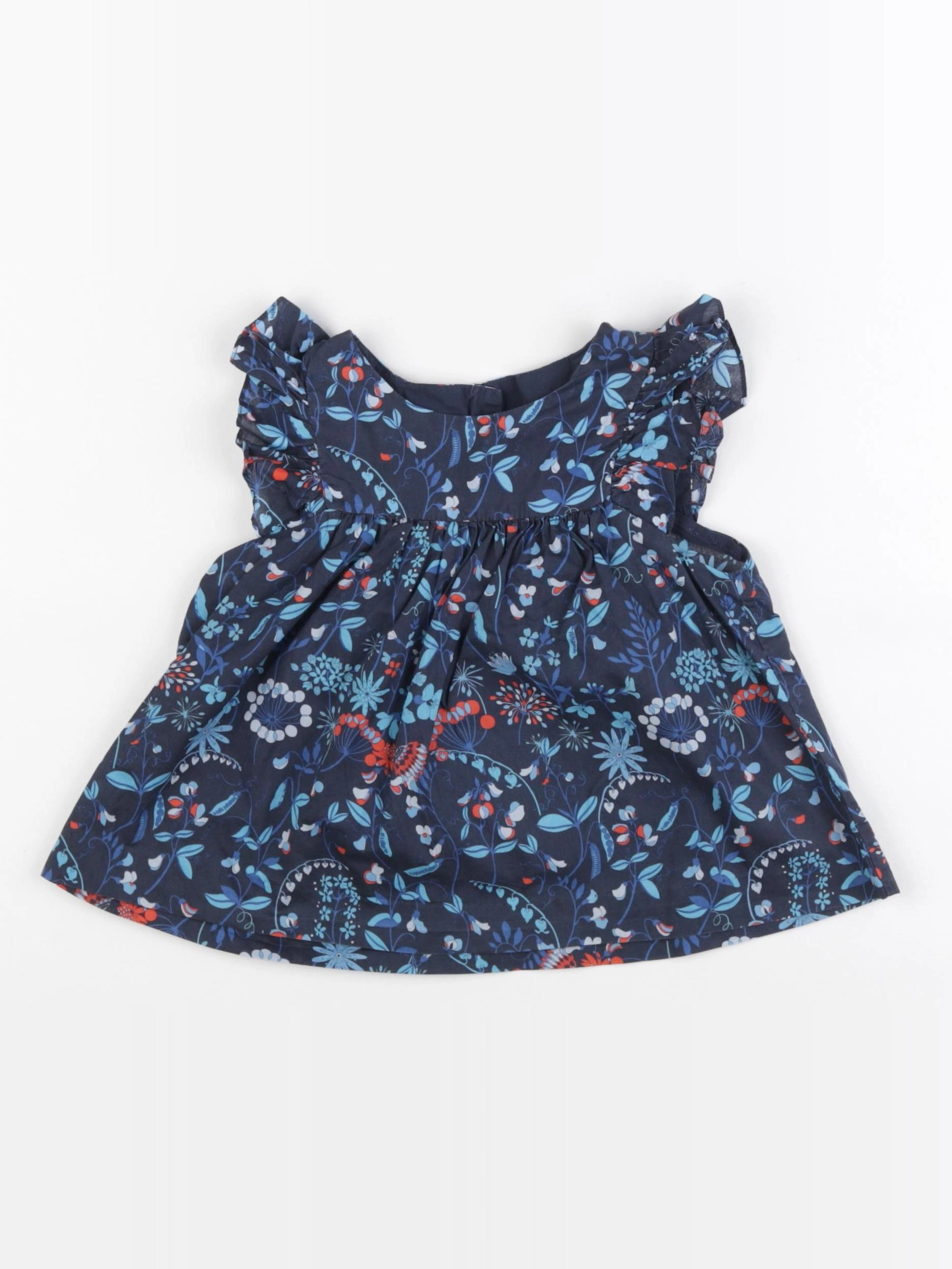 Jacadi - blouse liberty bleu - 4 ans