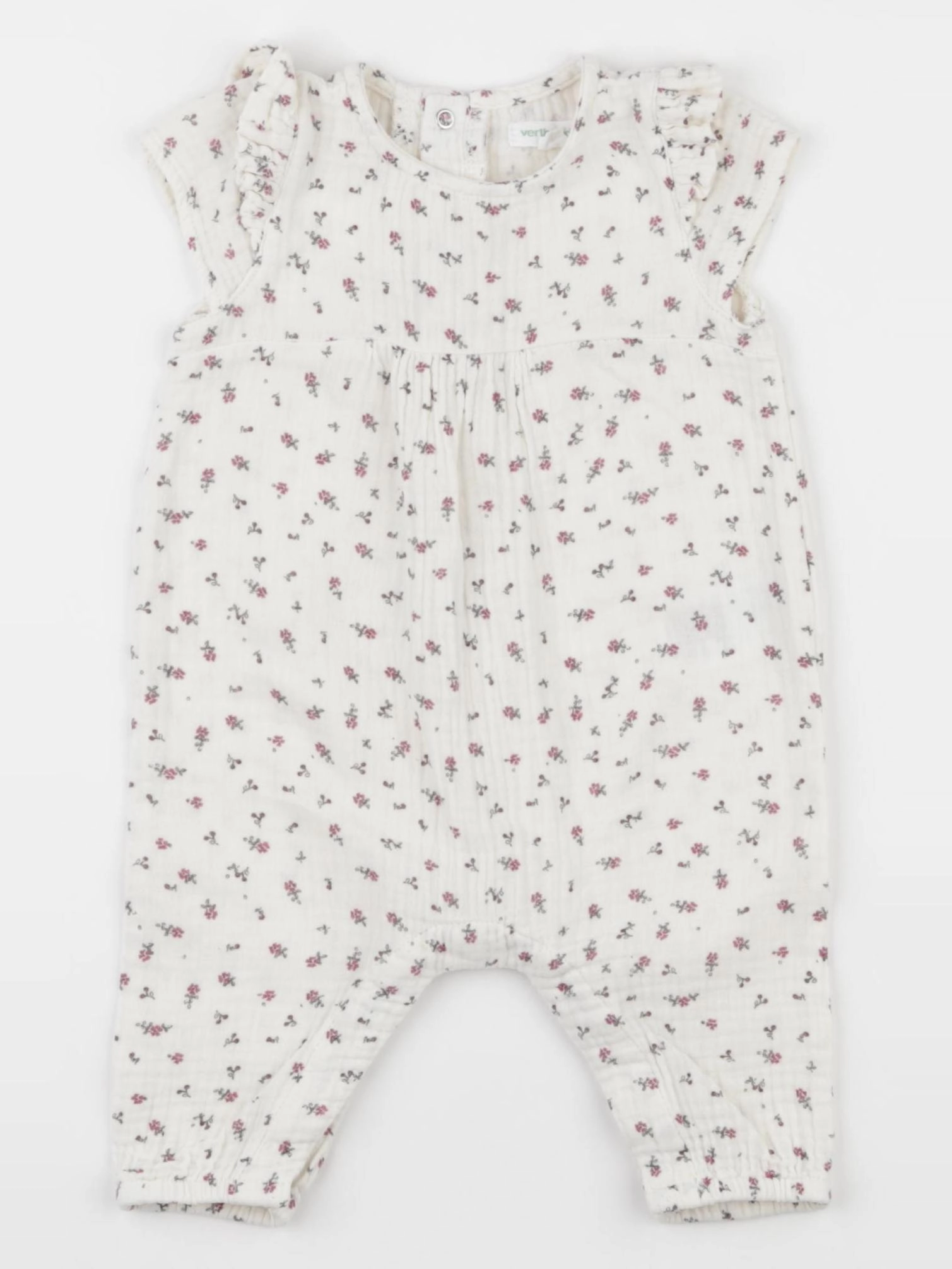 Vertbaudet - combinaison beige - 3 mois