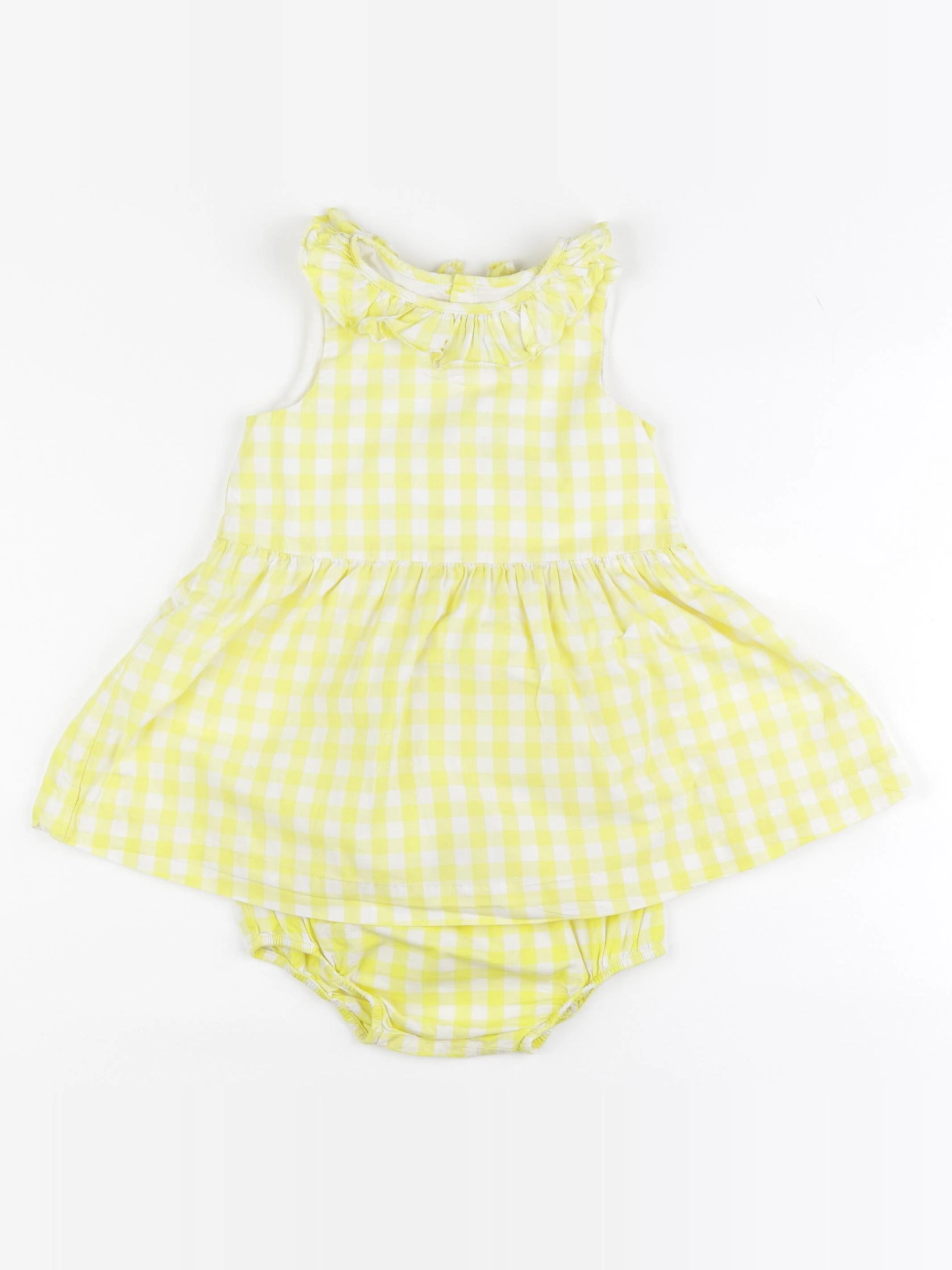 Jacadi - robe blanc, jaune - 18 mois