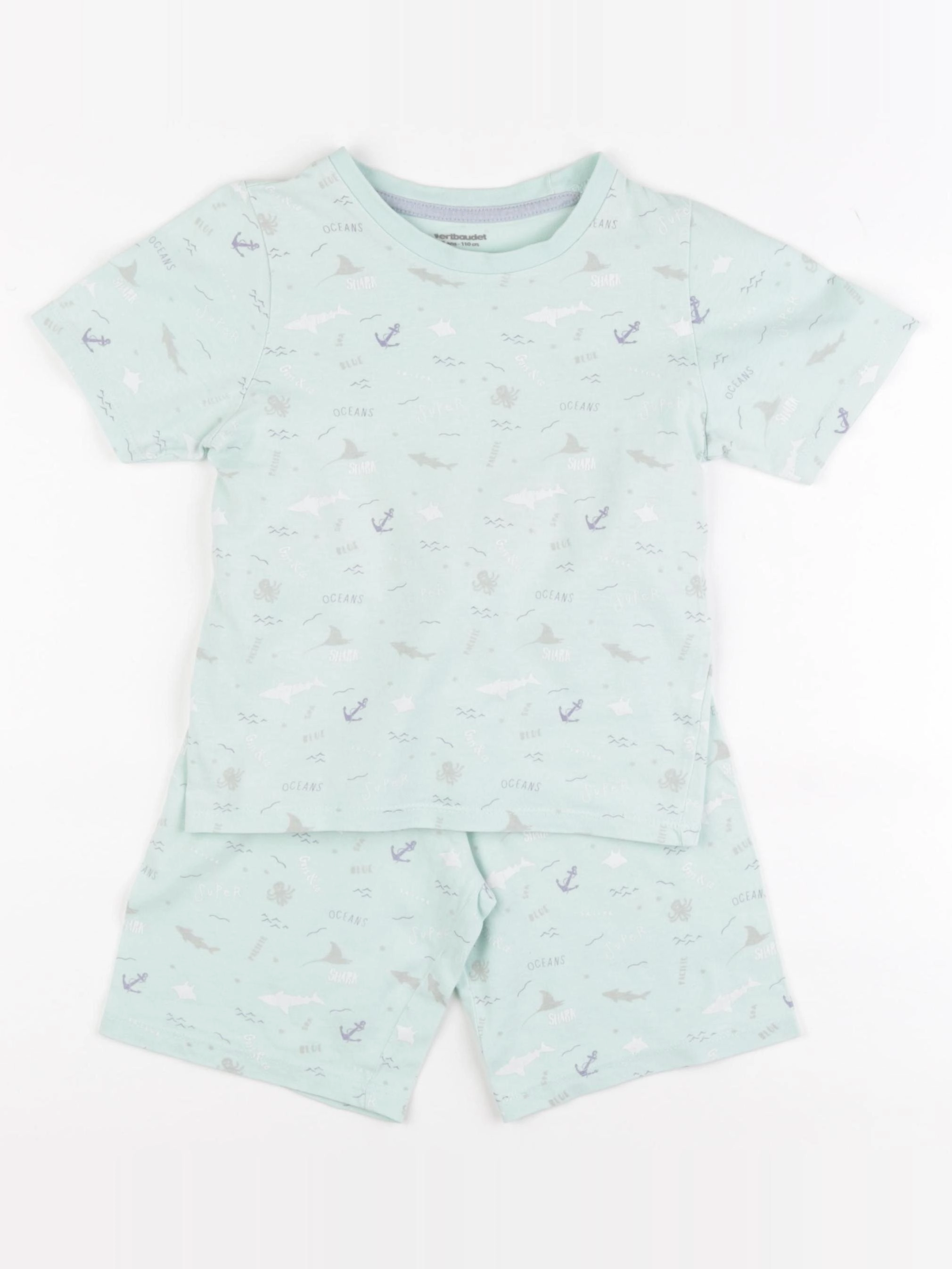 Vertbaudet - pyjama coton bleu - 5 ans