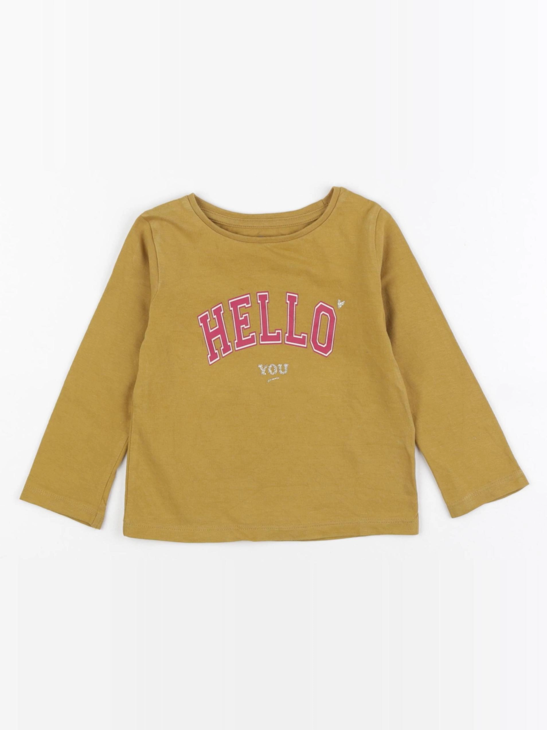 Vertbaudet - tee-shirt jaune - 2 ans