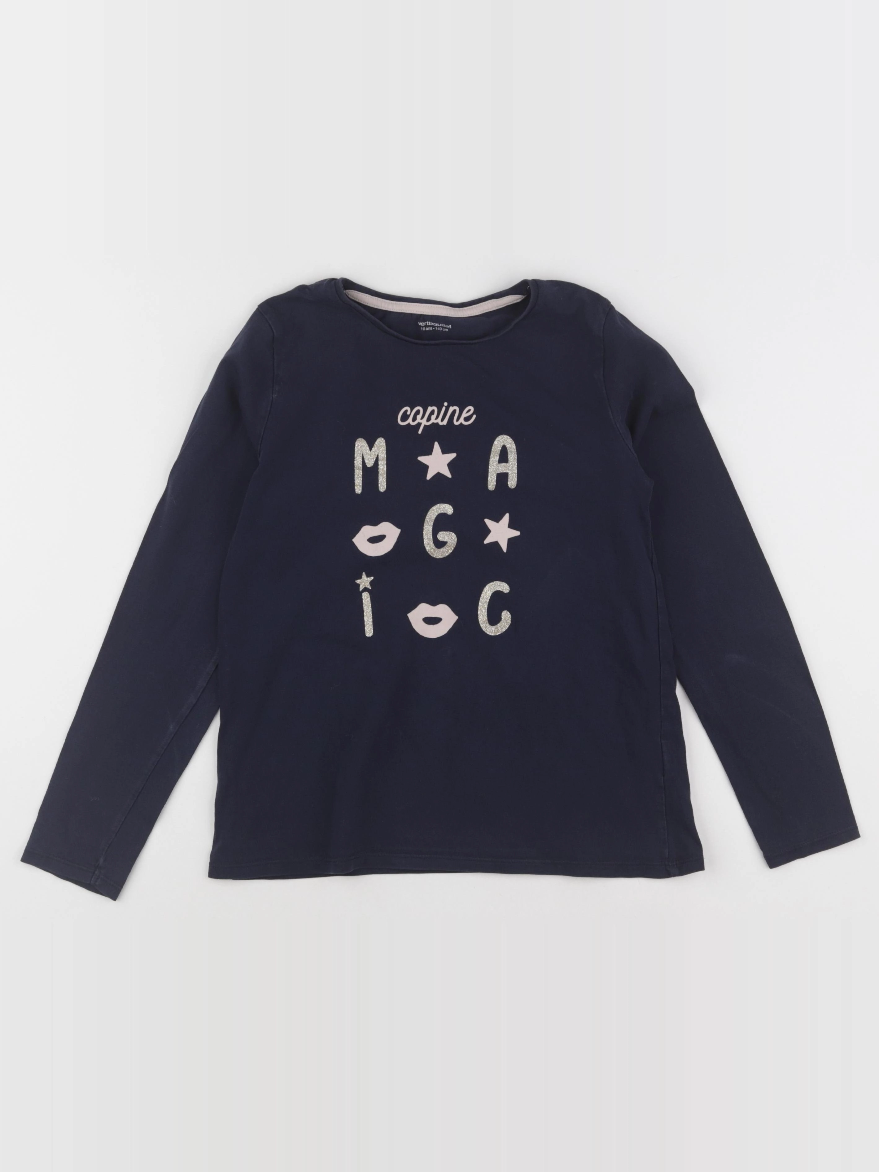 Vertbaudet - tee-shirt bleu - 10 ans