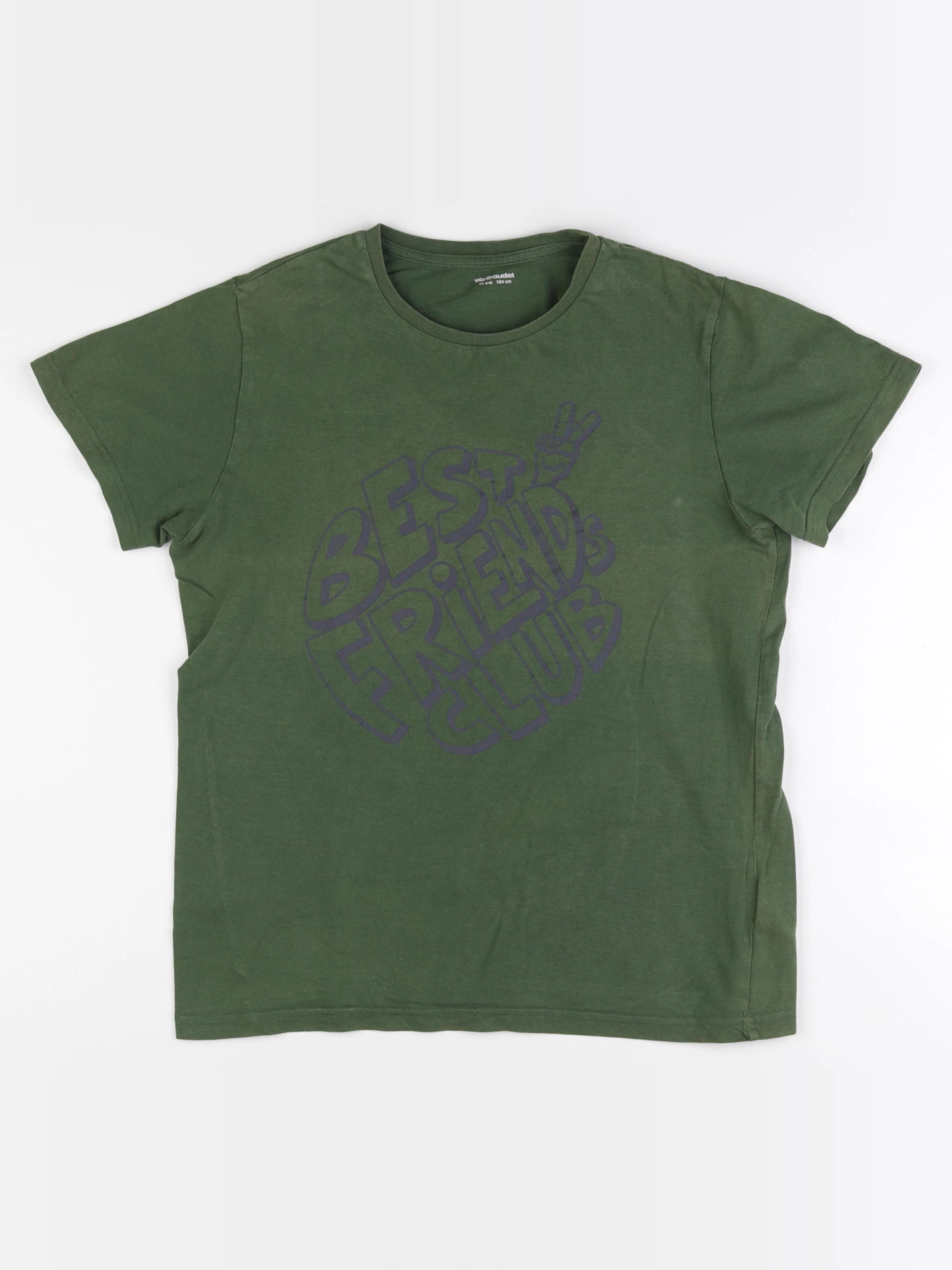 Vertbaudet - tee-shirt vert - 14 ans