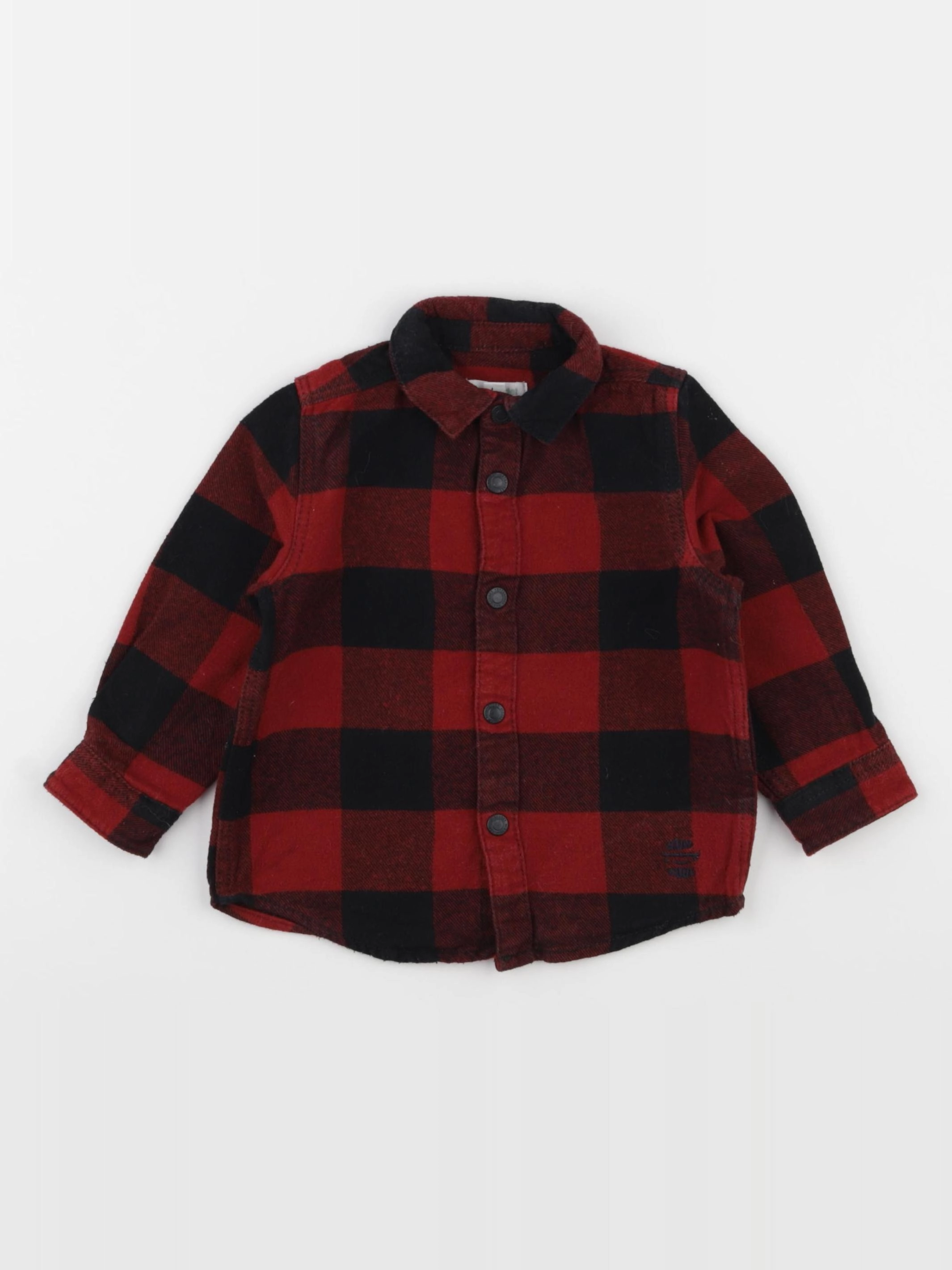 Vertbaudet - chemise rouge - 2 ans