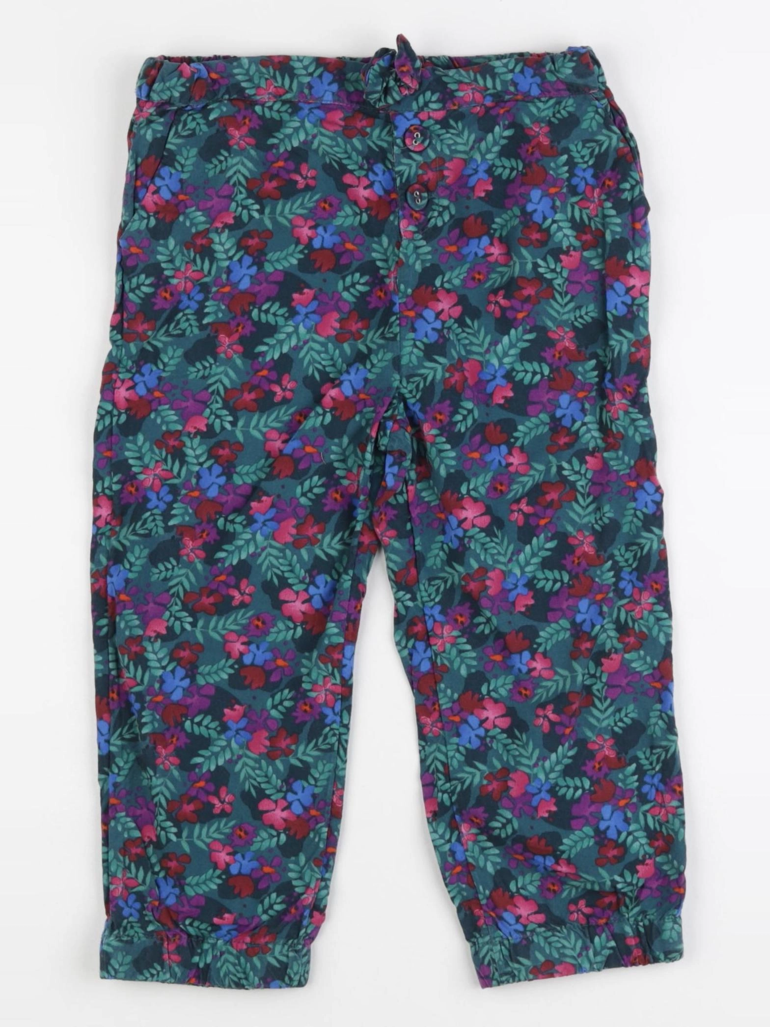 Vertbaudet - pantacourt vert - 7 ans