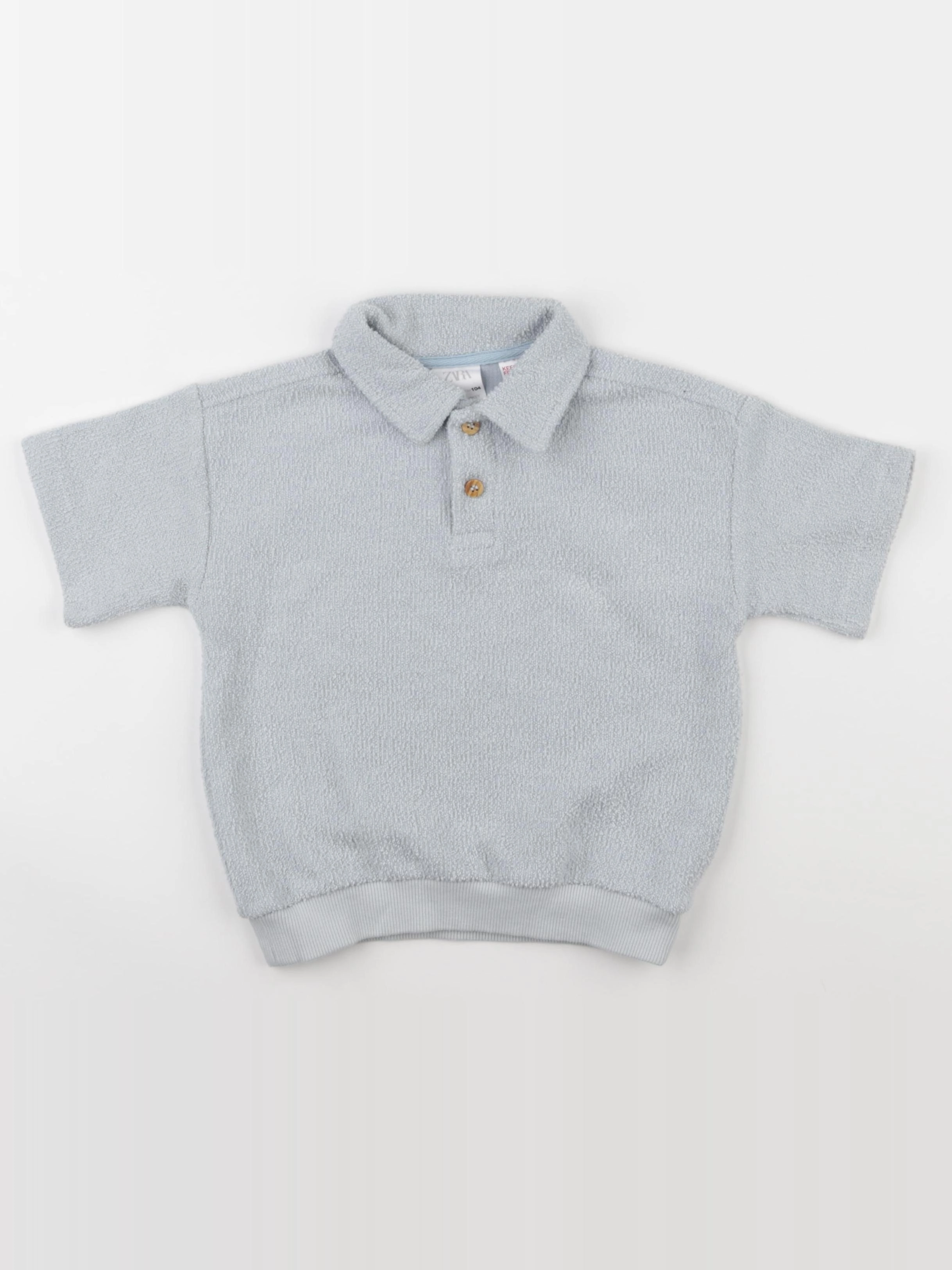 Zara - polo bleu - 4 ans