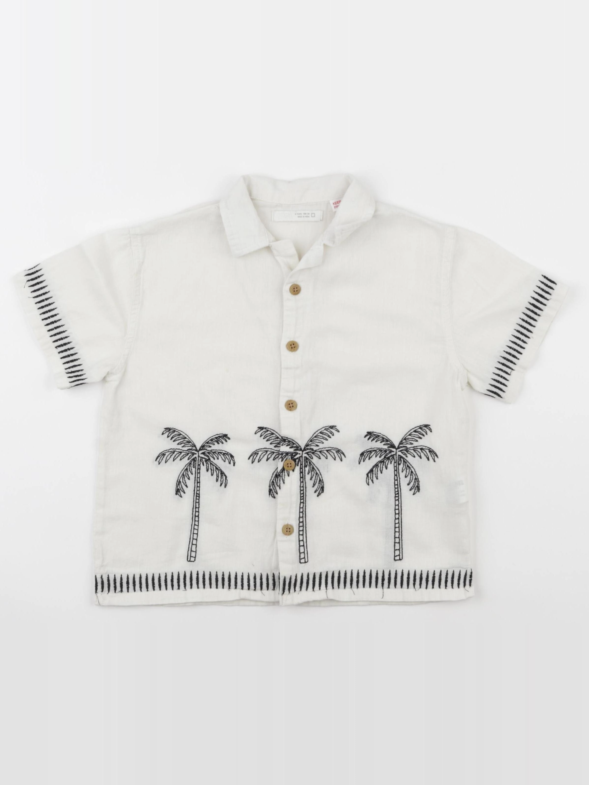 Zara - chemise imprimé au dos beige - 4 ans