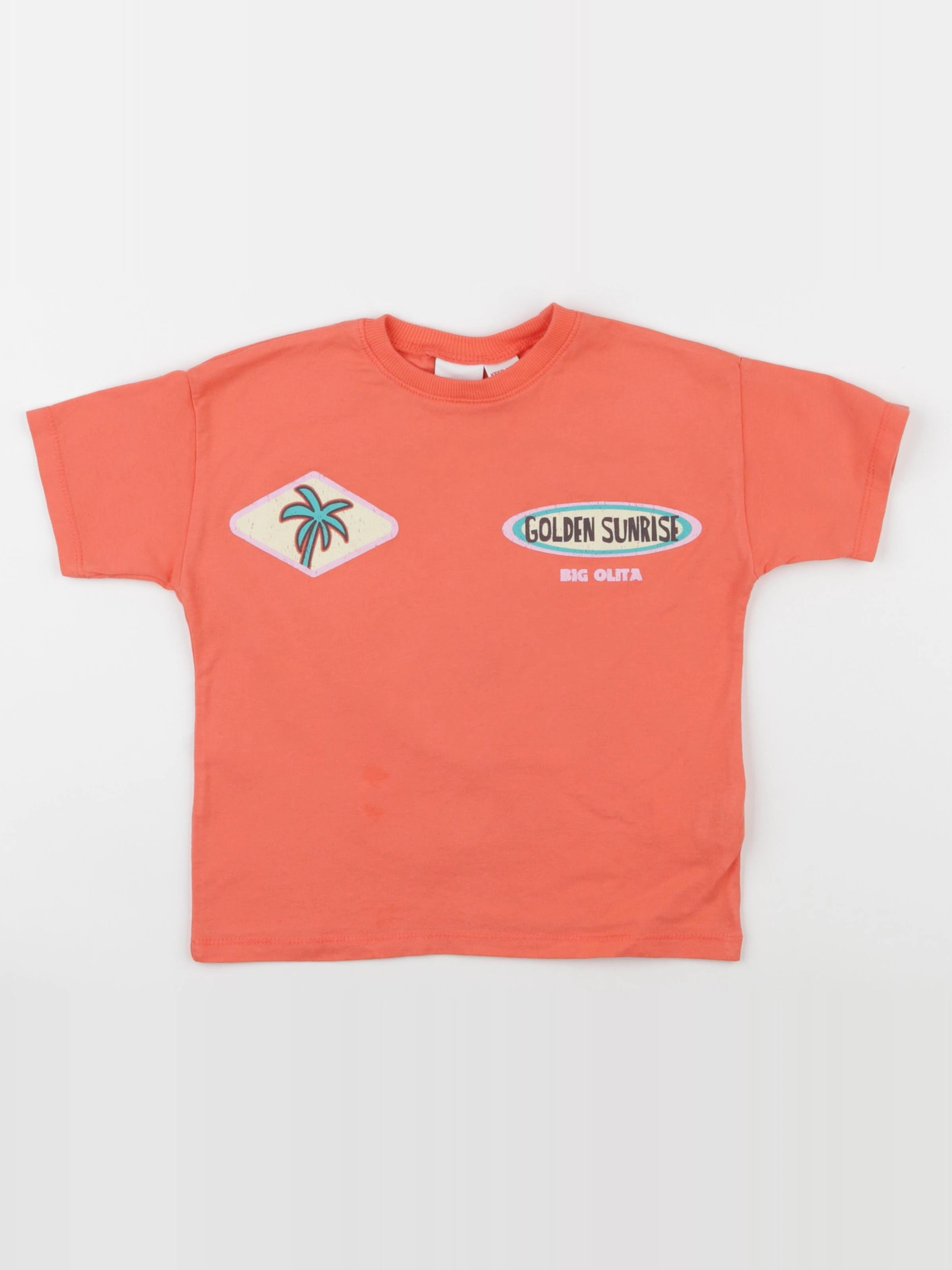 Zara - tee-shirt imprimé au dos rouge - 2/4 ans