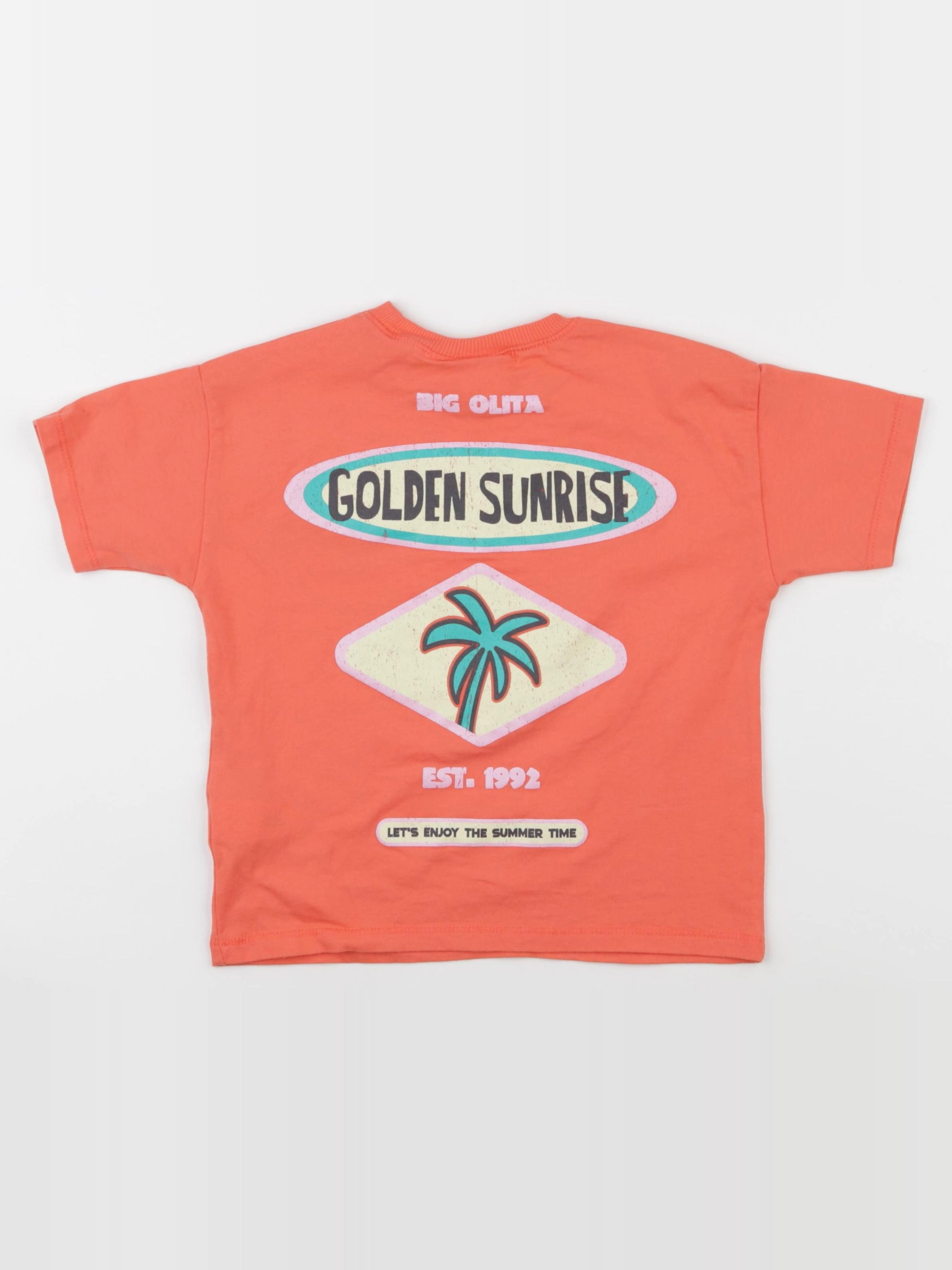 Zara - tee-shirt imprimé au dos rouge - 2/4 ans