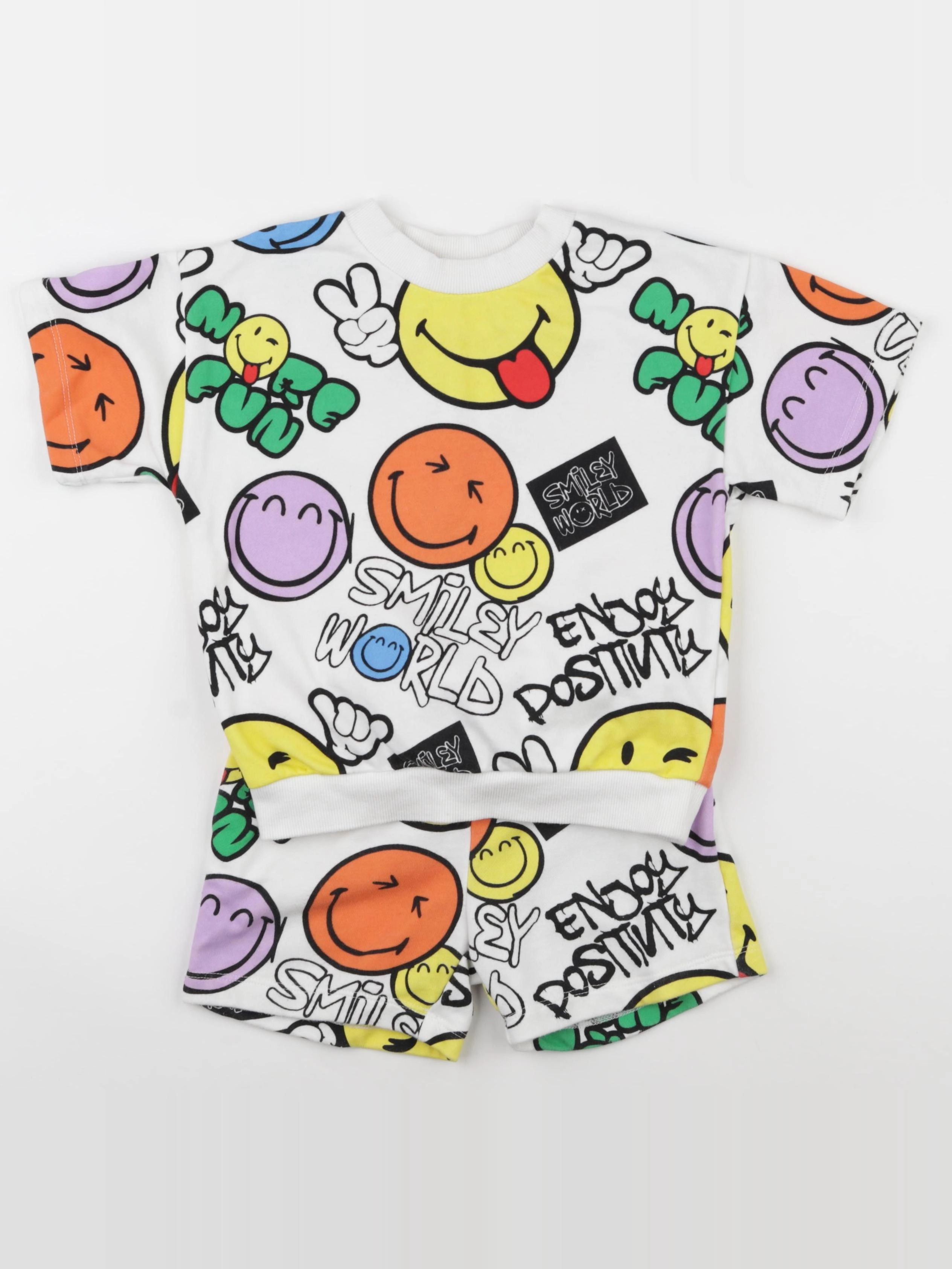 H&M - ensemble blanc - 3/4 ans