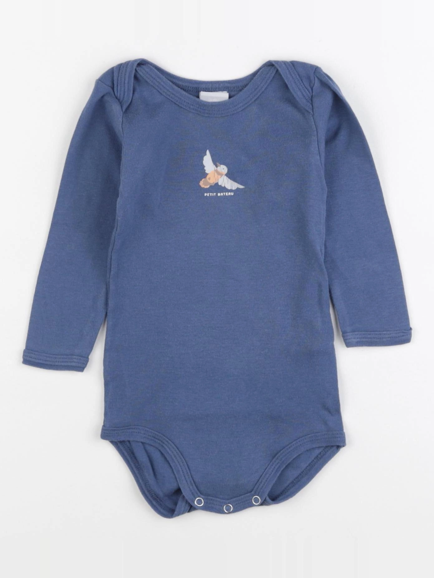 Petit Bateau - body bleu - 12 mois
