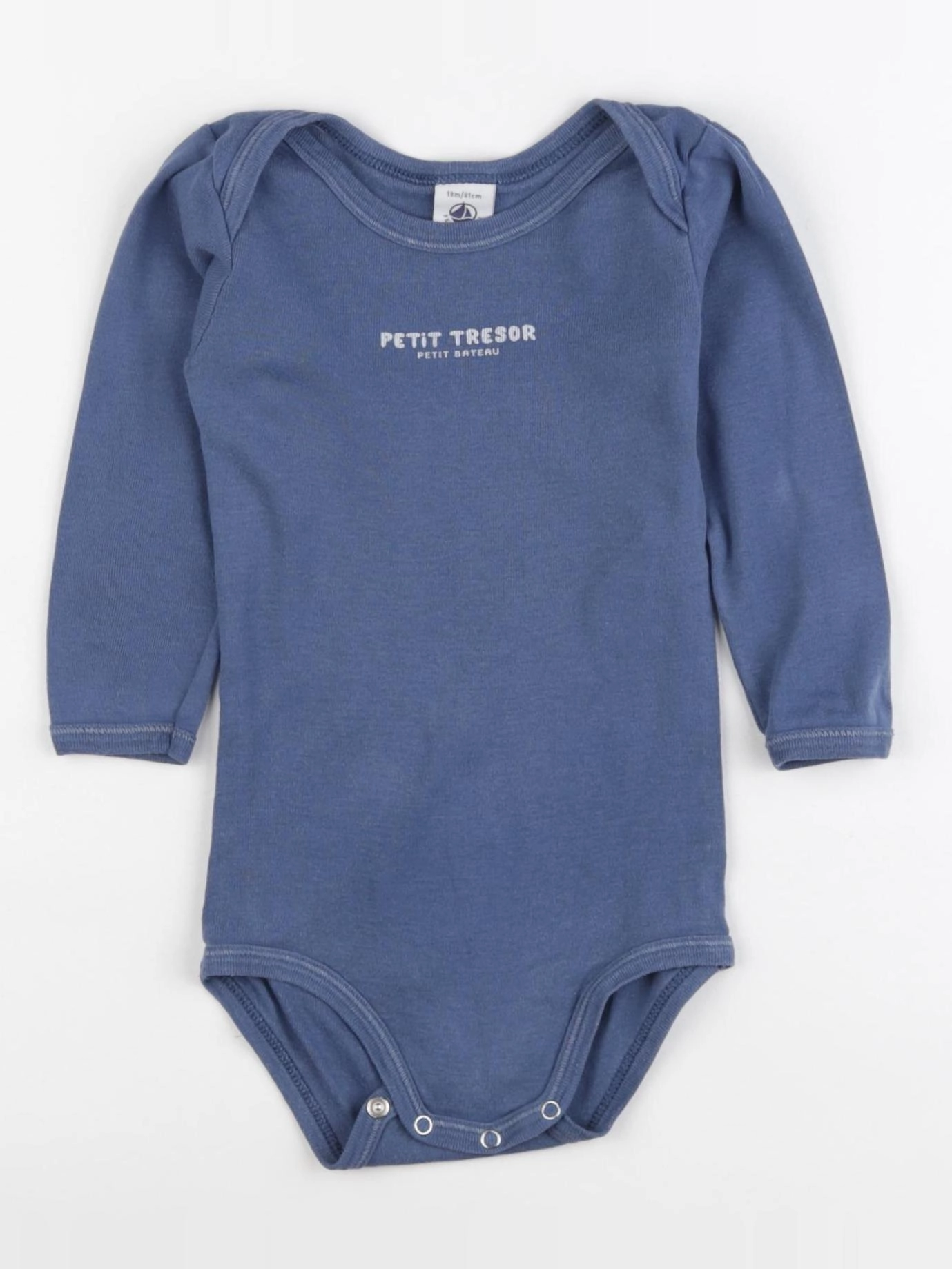 Petit Bateau - body bleu - 18 mois