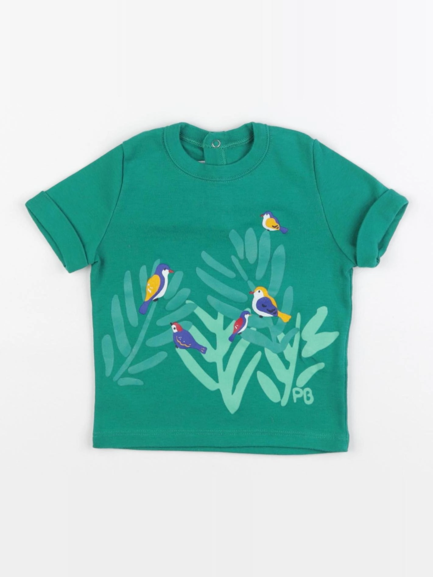 Petit Bateau - tee-shirt vert - 12 mois