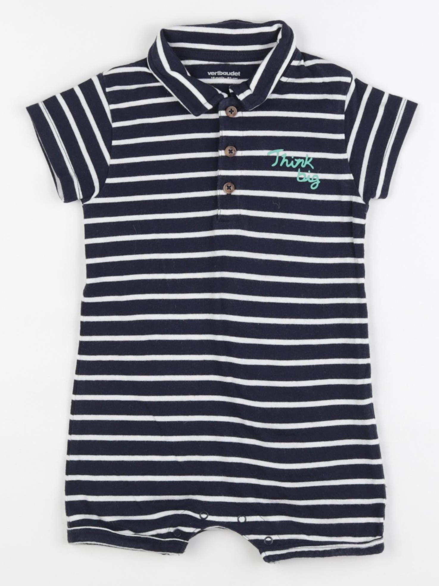 Vertbaudet - combinaison bleu - 18 mois