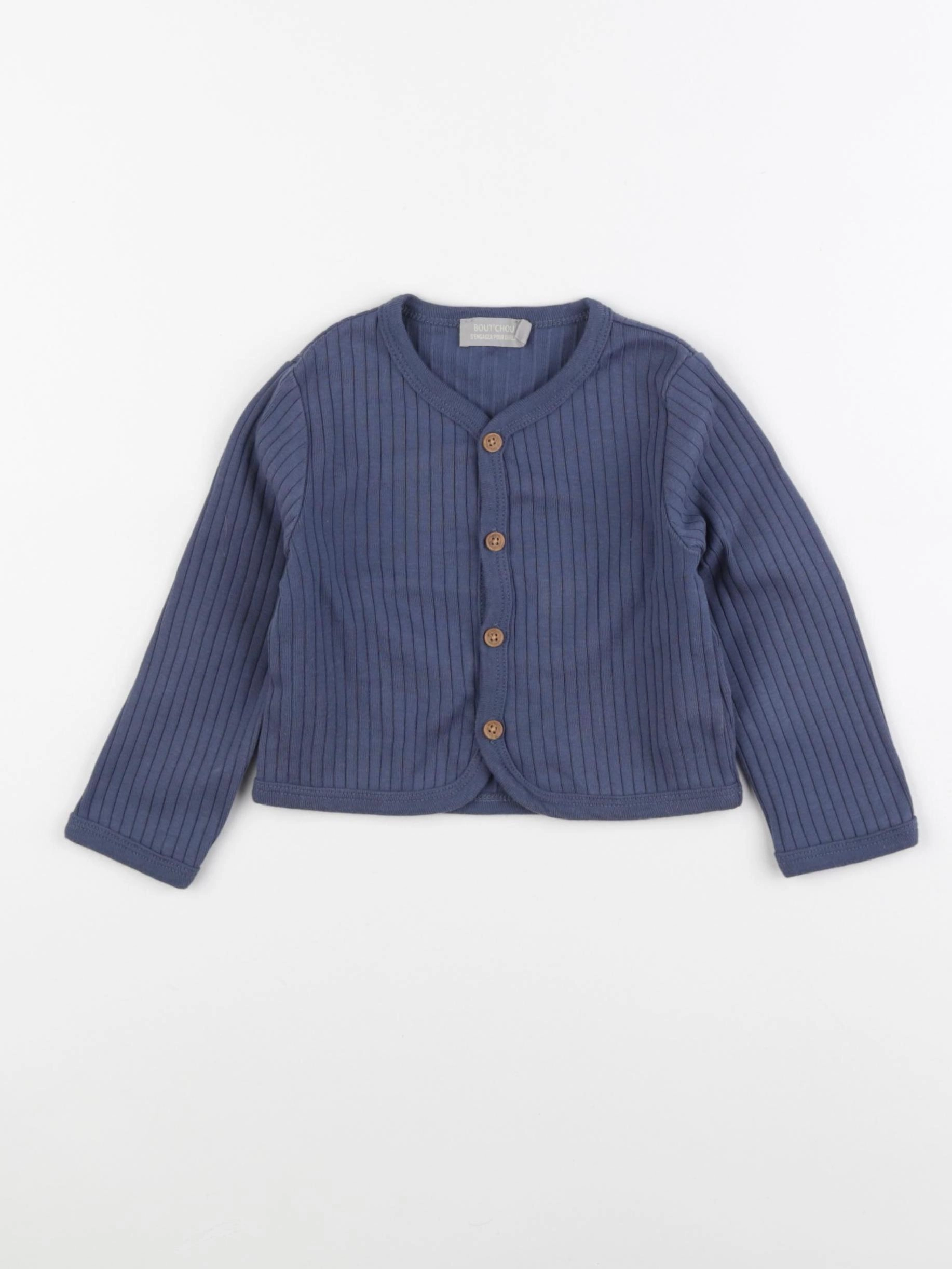 Boutchou - gilet bleu - 18 mois