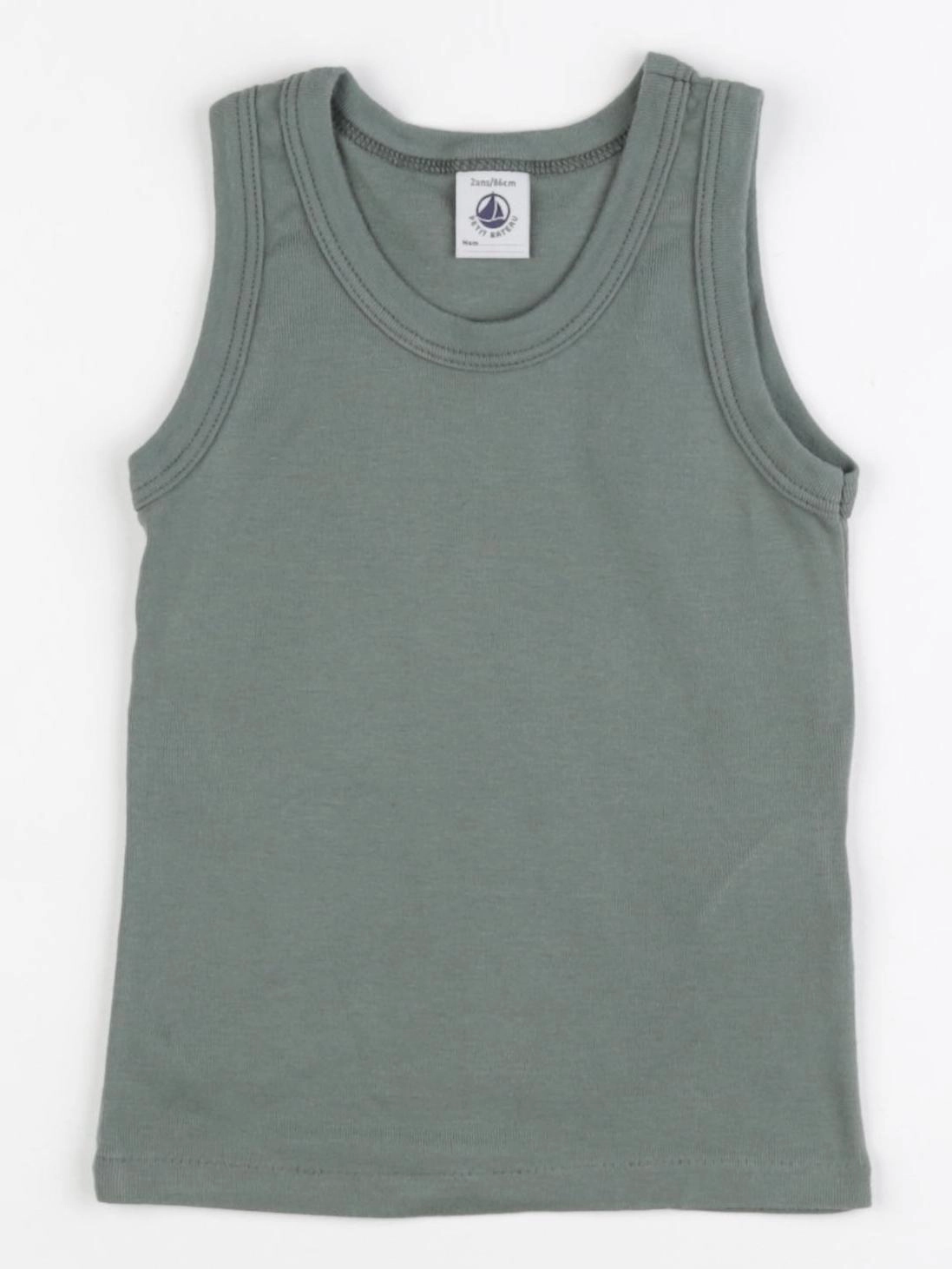 Petit Bateau - maillot de corps vert - 2 ans