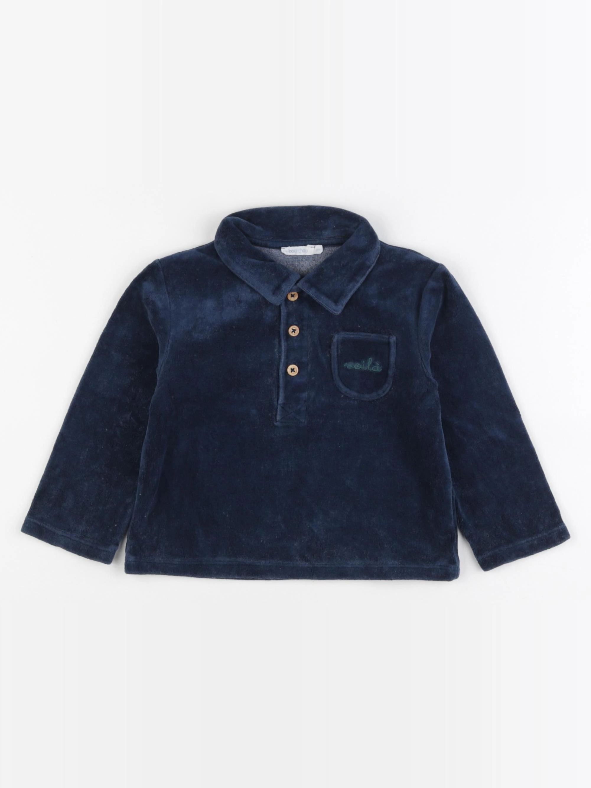 Boutchou - chemise bleu - 18 mois