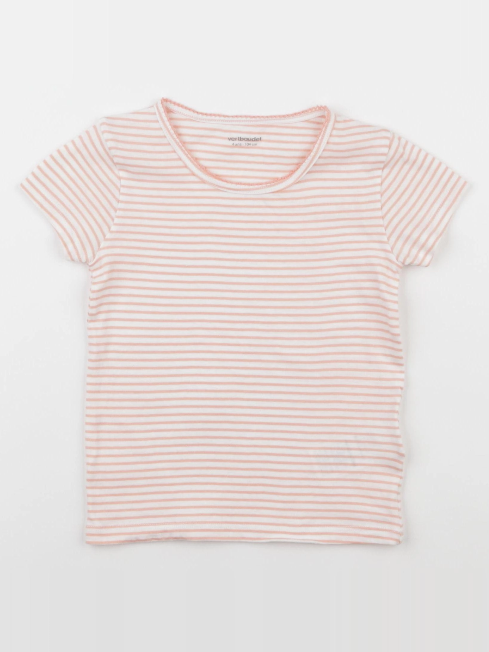 Vertbaudet - lot de 2 maillots de corps rose - 8 ans