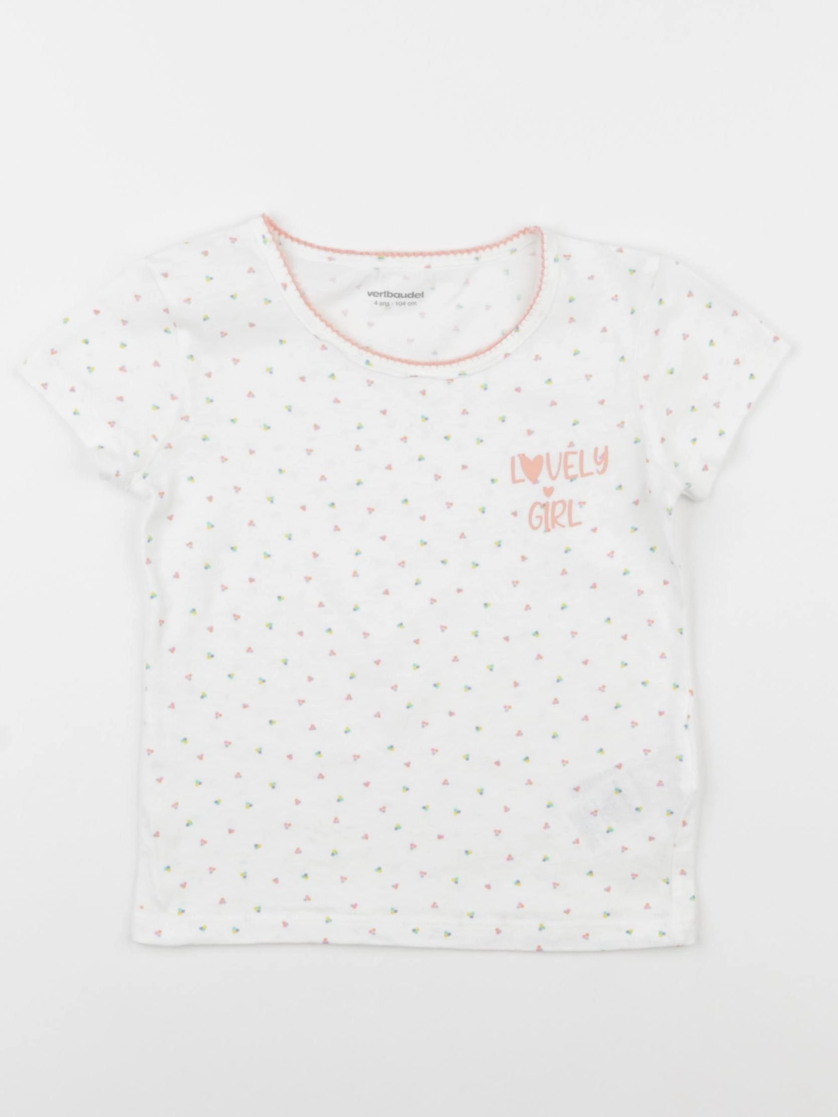 Vertbaudet - lot de 2 maillots de corps blanc - 8 ans