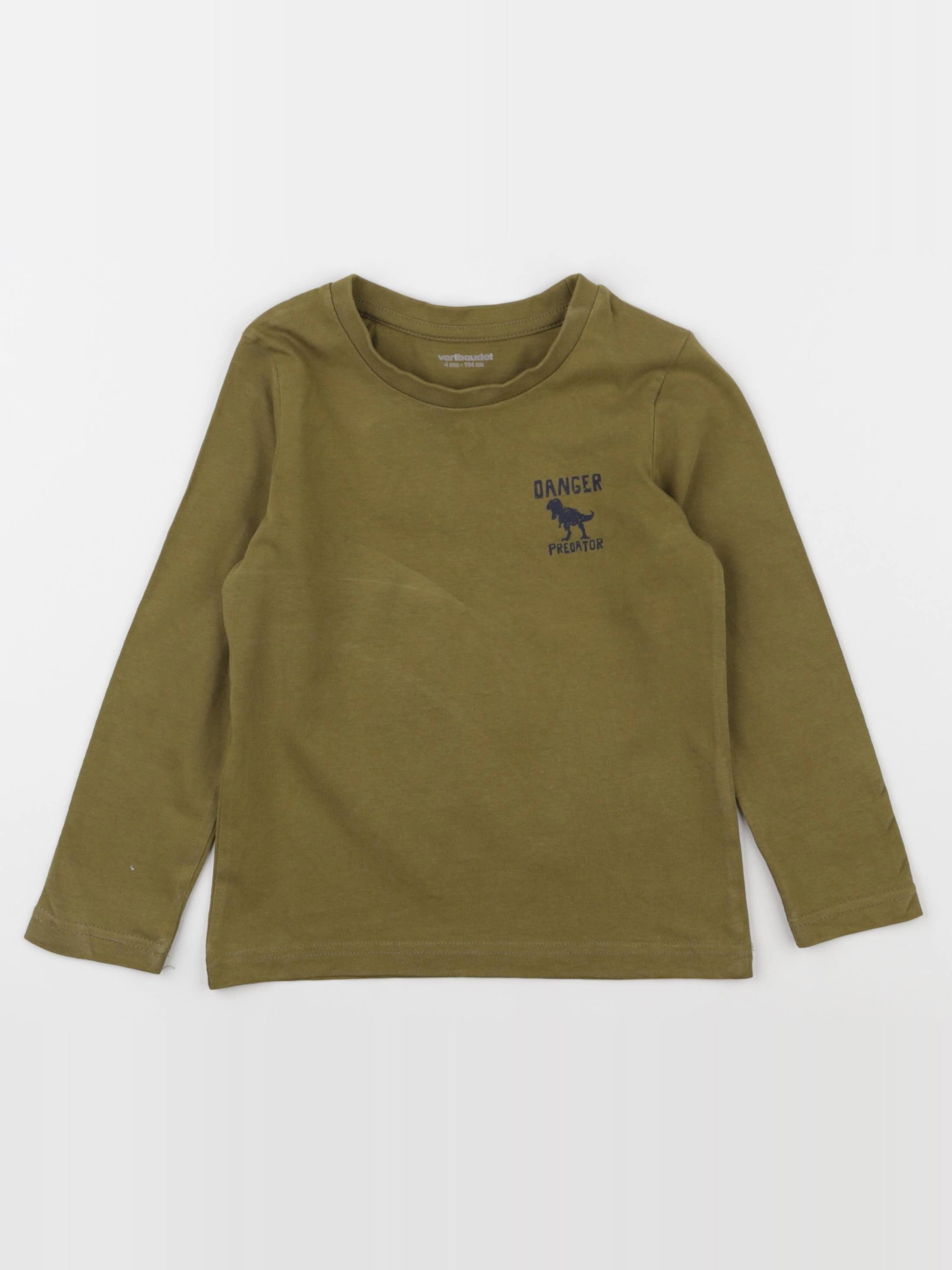 Vertbaudet - tee-shirt vert - 4 ans