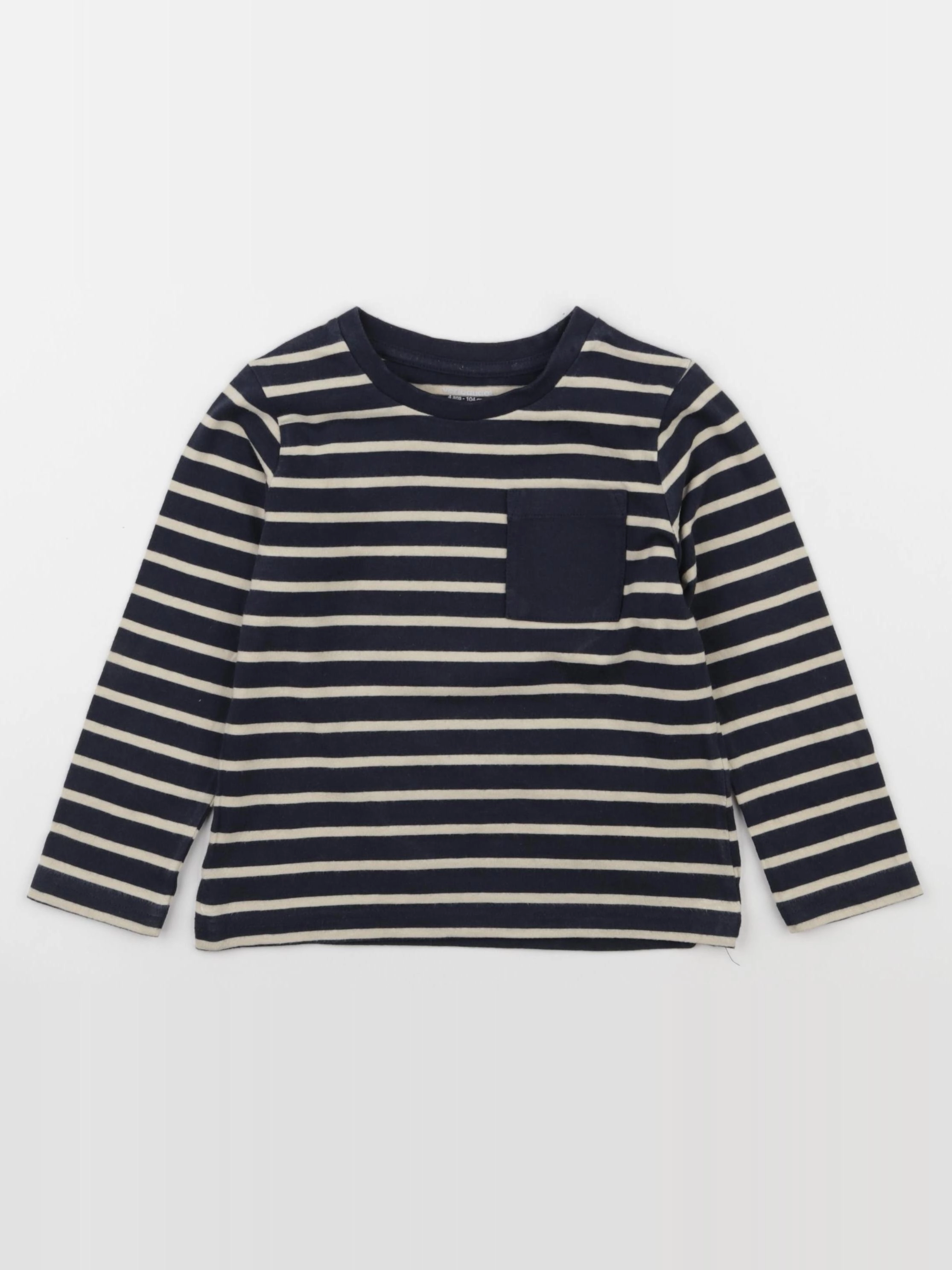Vertbaudet - tee-shirt bleu - 4 ans
