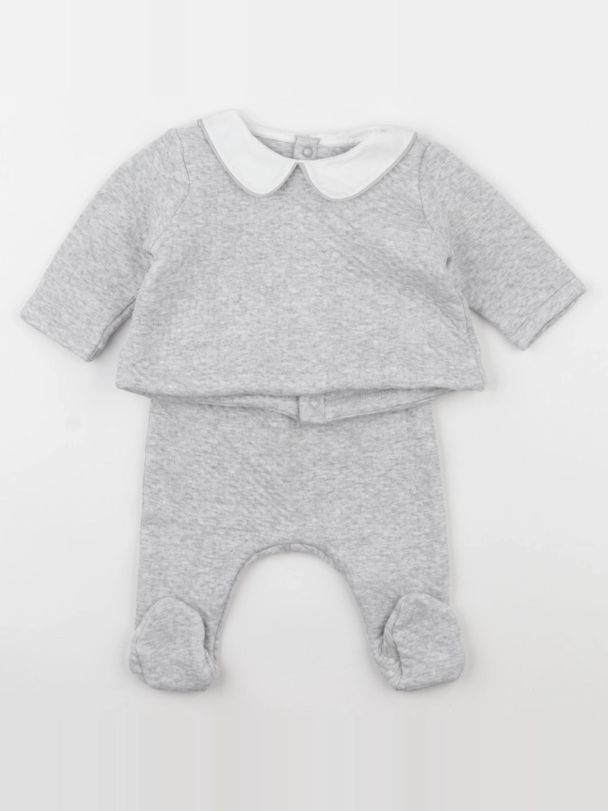 Jacadi - ensemble gris - 6 mois