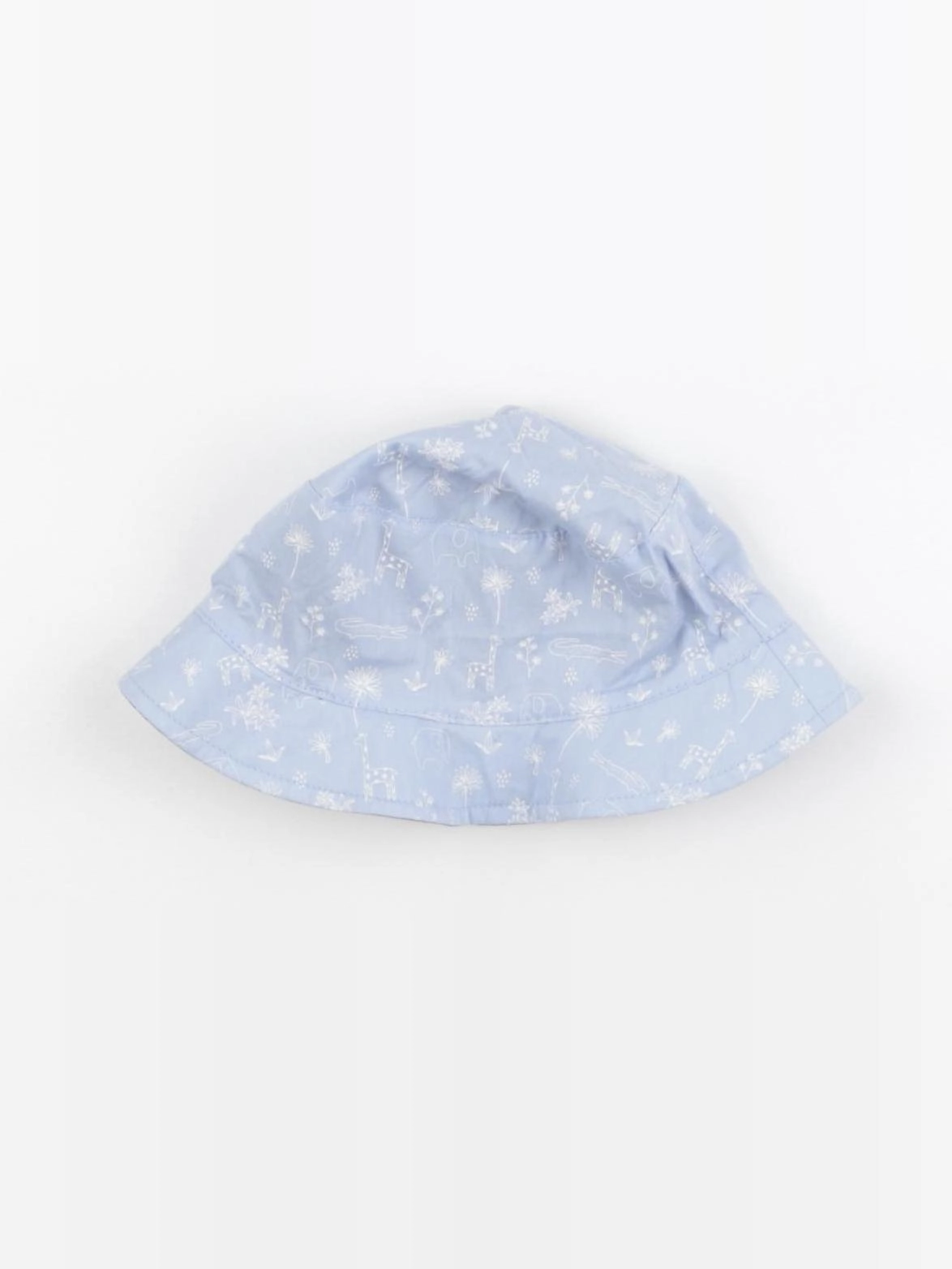Vertbaudet - chapeau réversible bleu - 3/6 mois