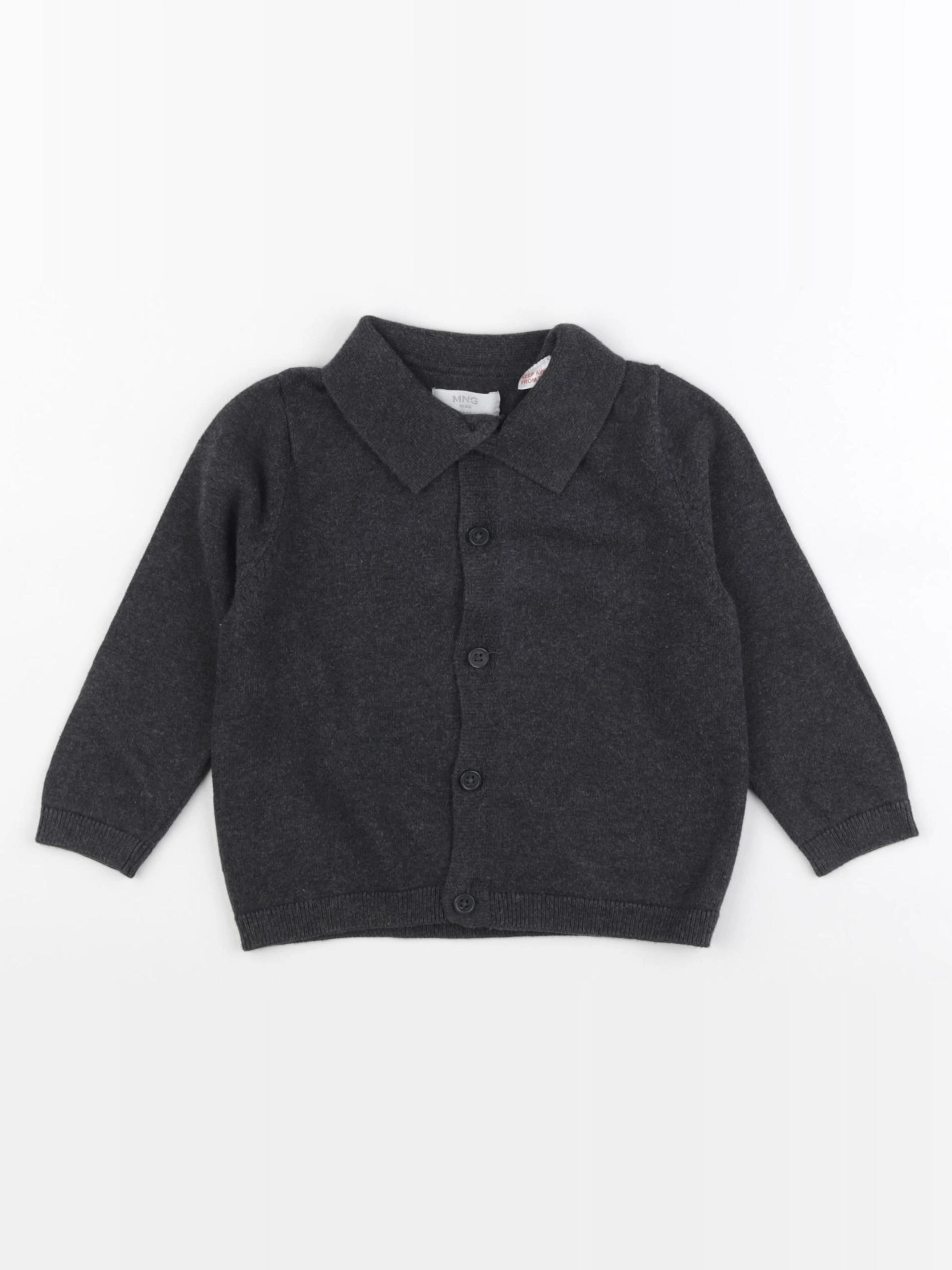 Mango - gilet gris - 18/24 mois