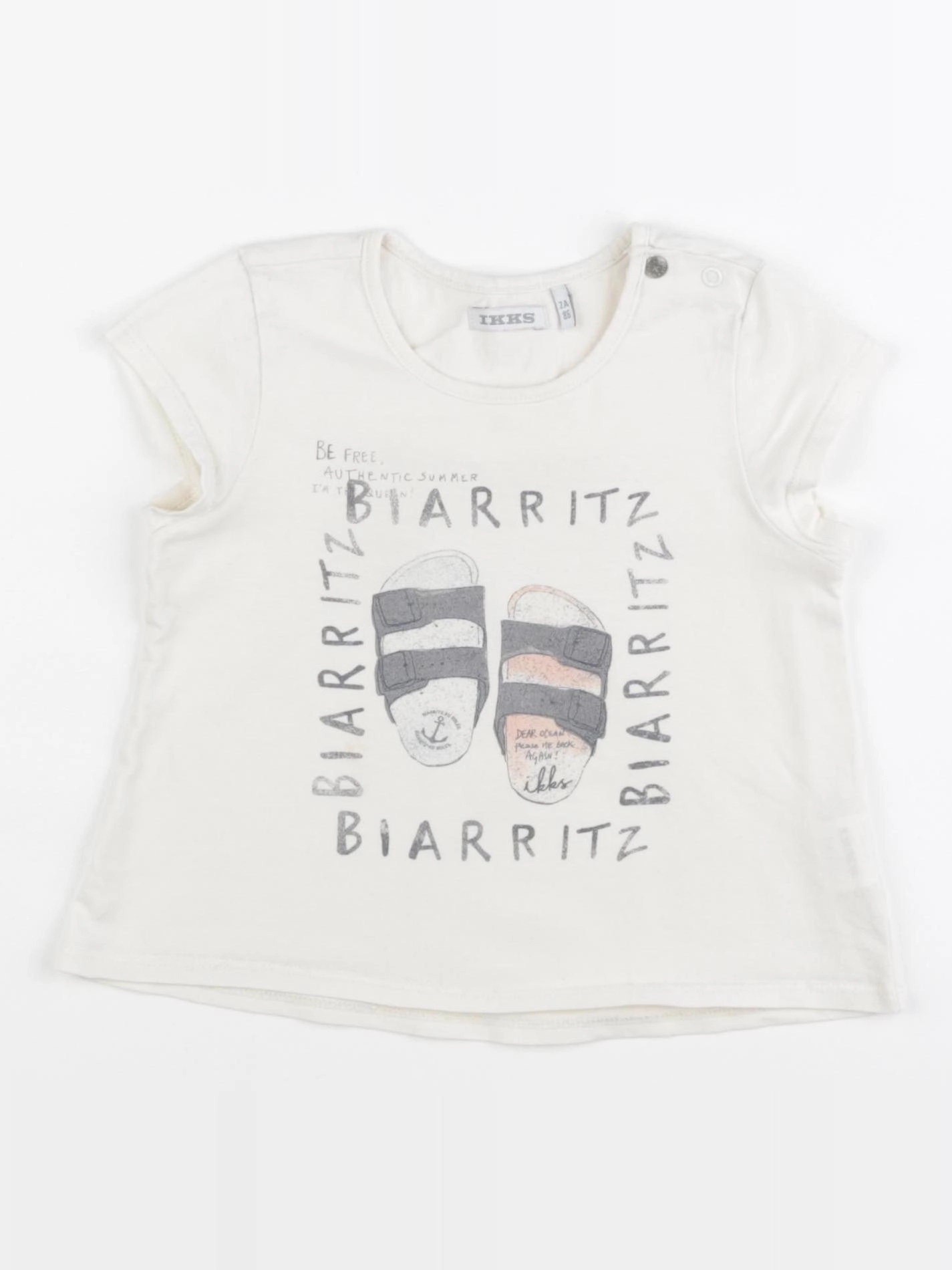 IKKS - tee-shirt blanc - 2 ans