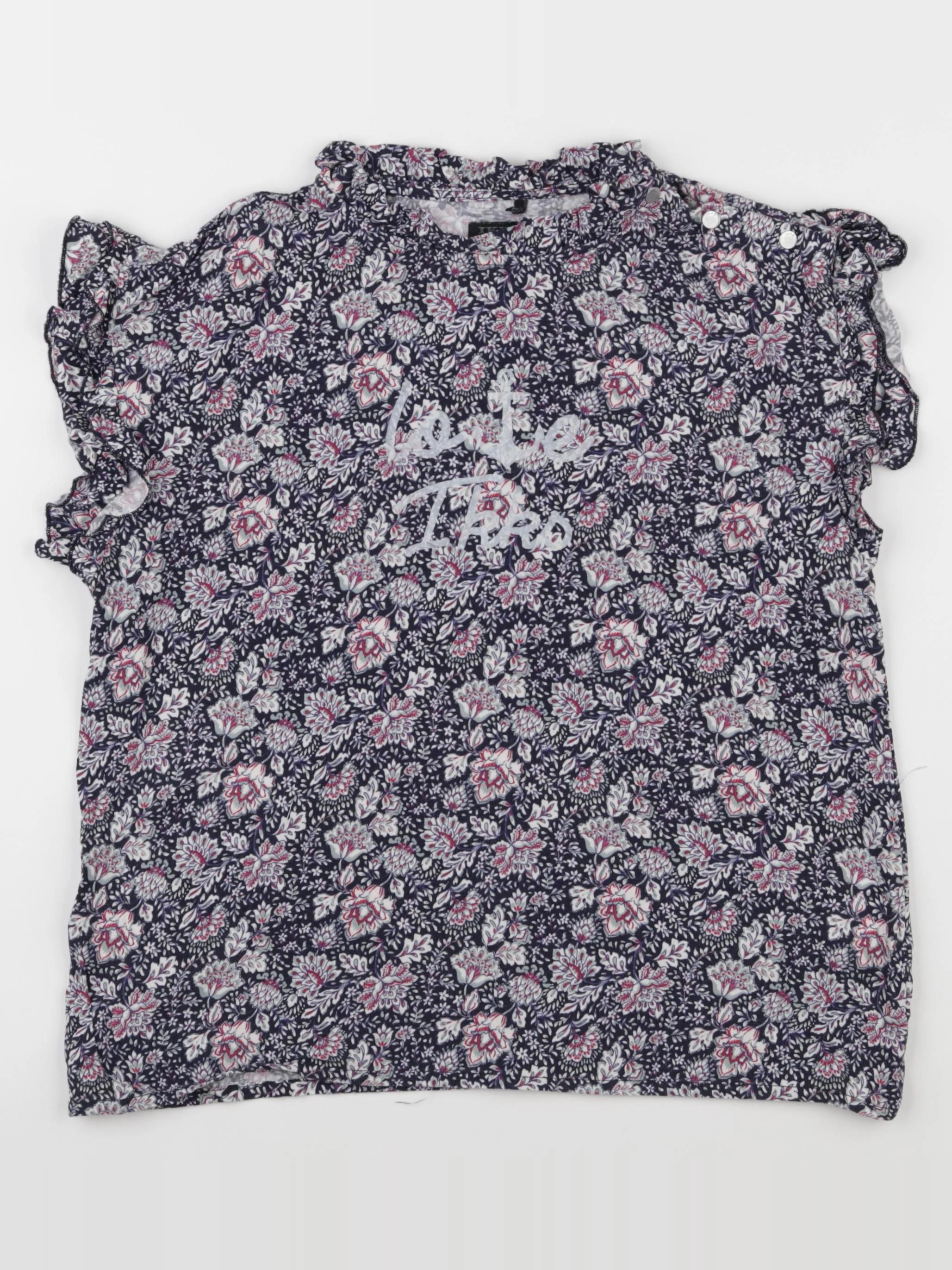 IKKS - blouse bleu, rose - 12 ans
