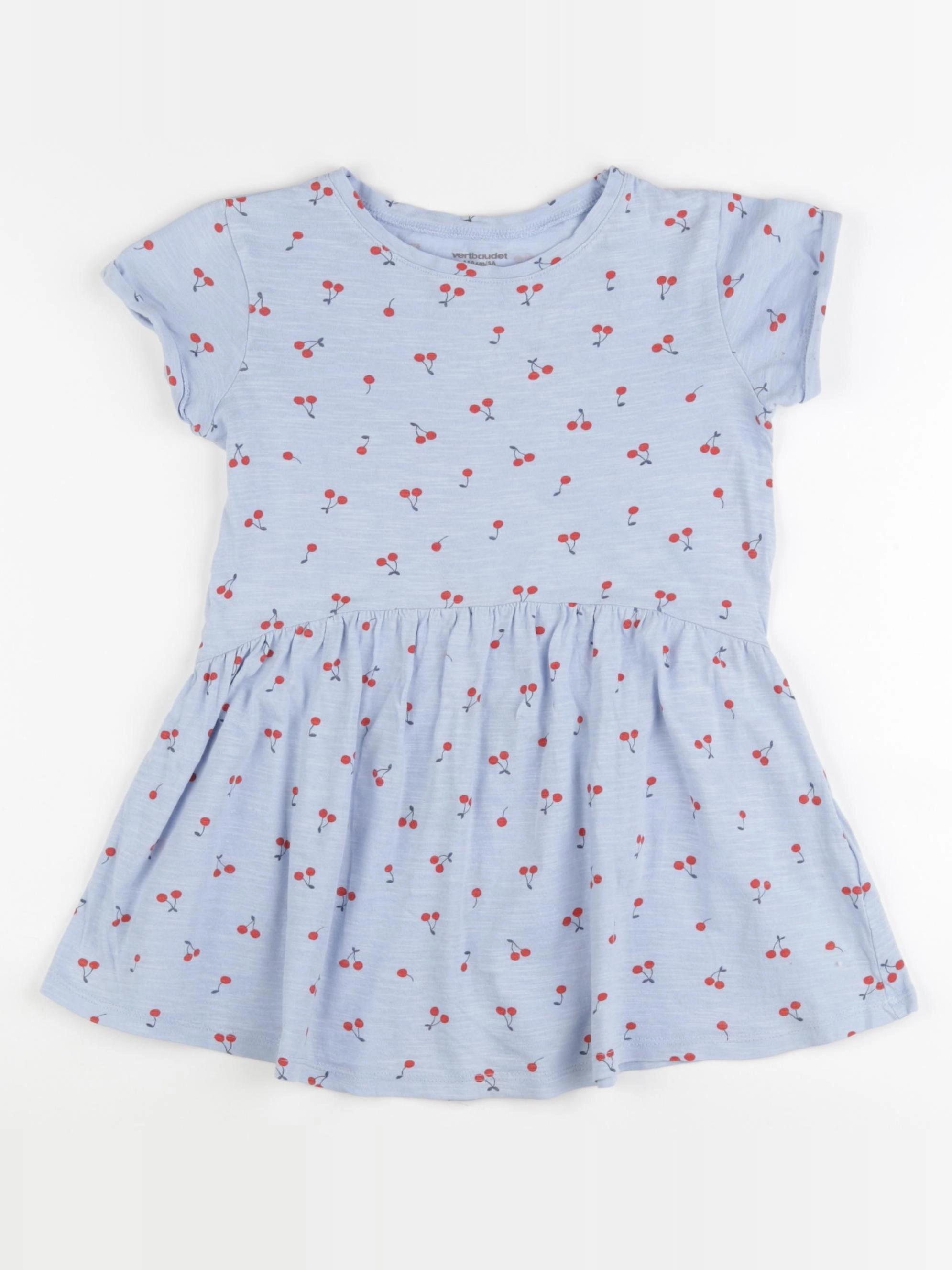 Vertbaudet - robe bleu, rouge - 5 ans