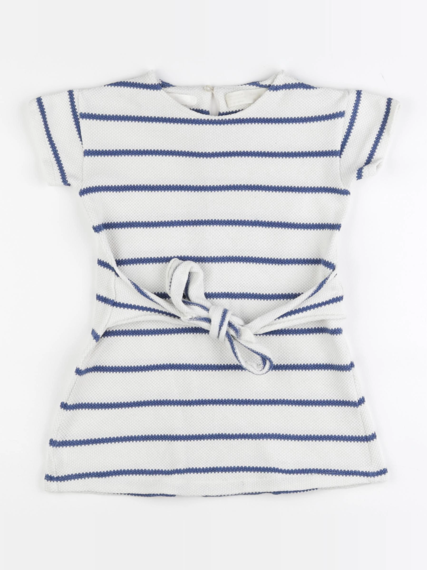 Zara - robe blanc, bleu - 5 ans