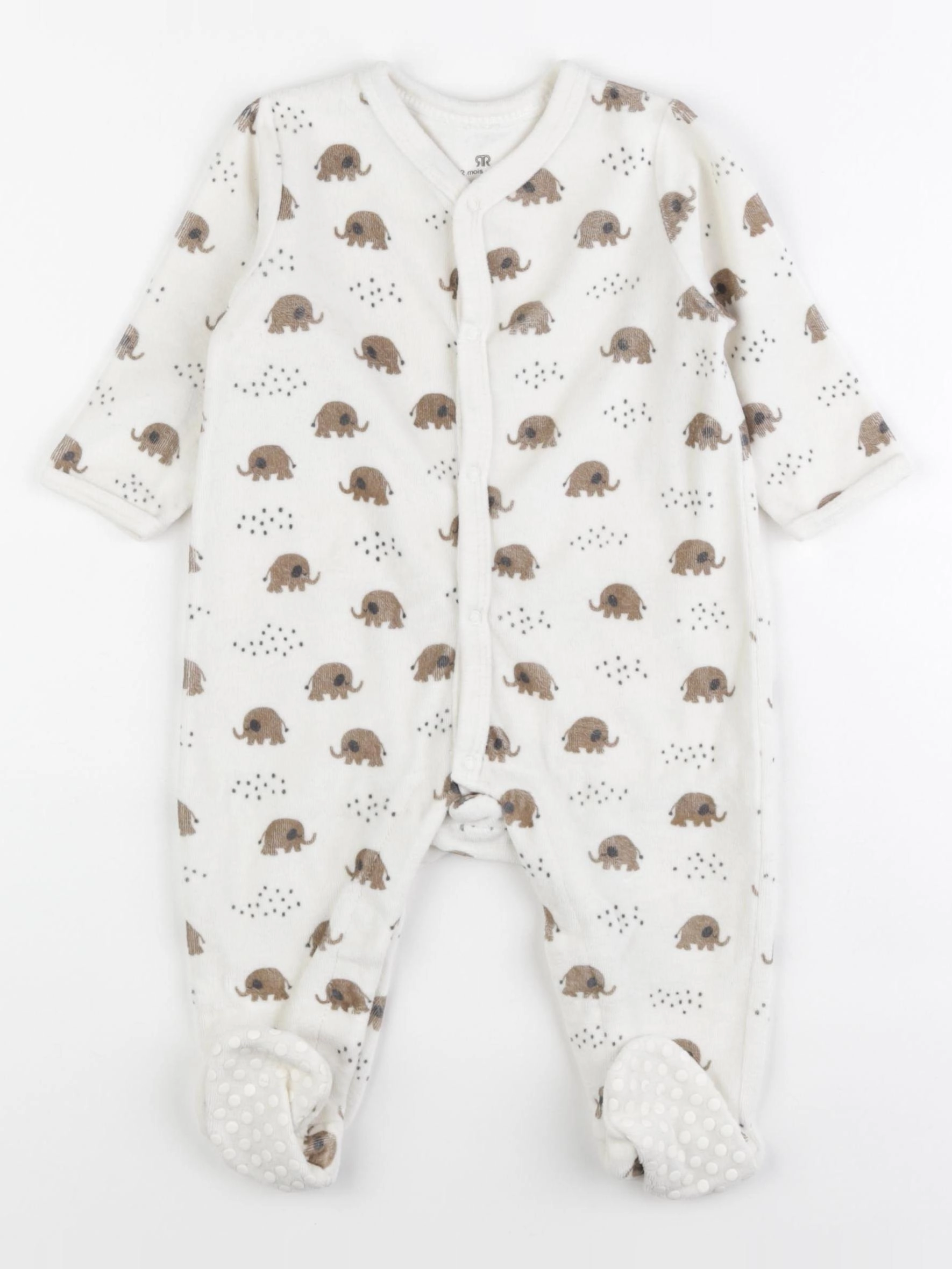La Redoute - pyjama velours marron, beige - 12 mois