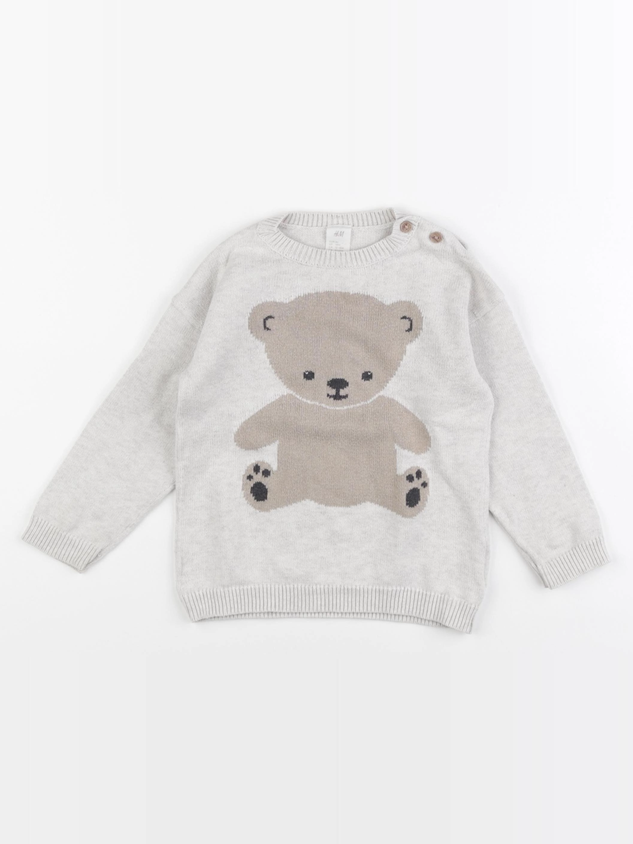 H&M - pull marron - 12/18 mois
