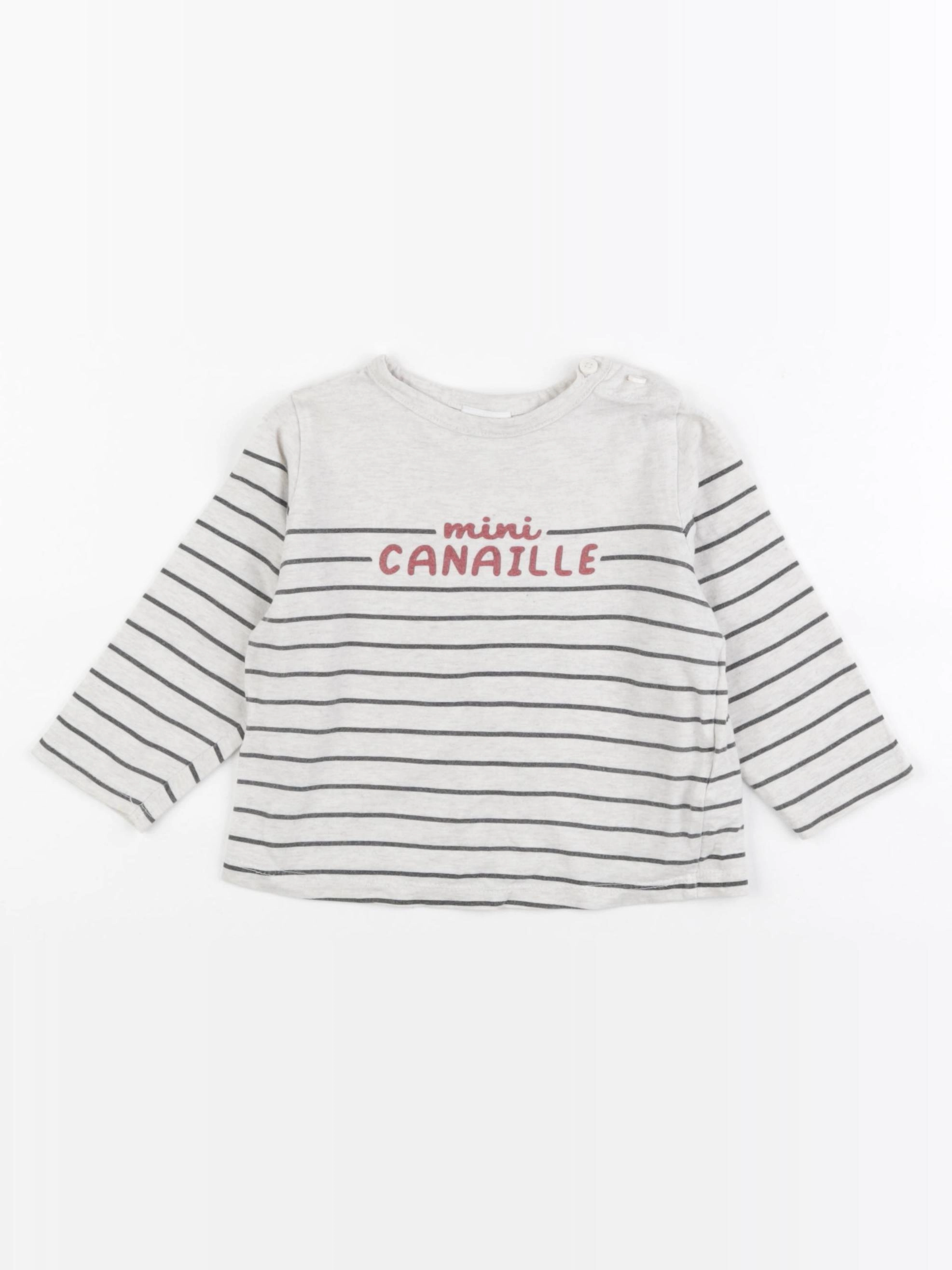 Tape à l'oeil - tee-shirt beige, bleu - 18 mois