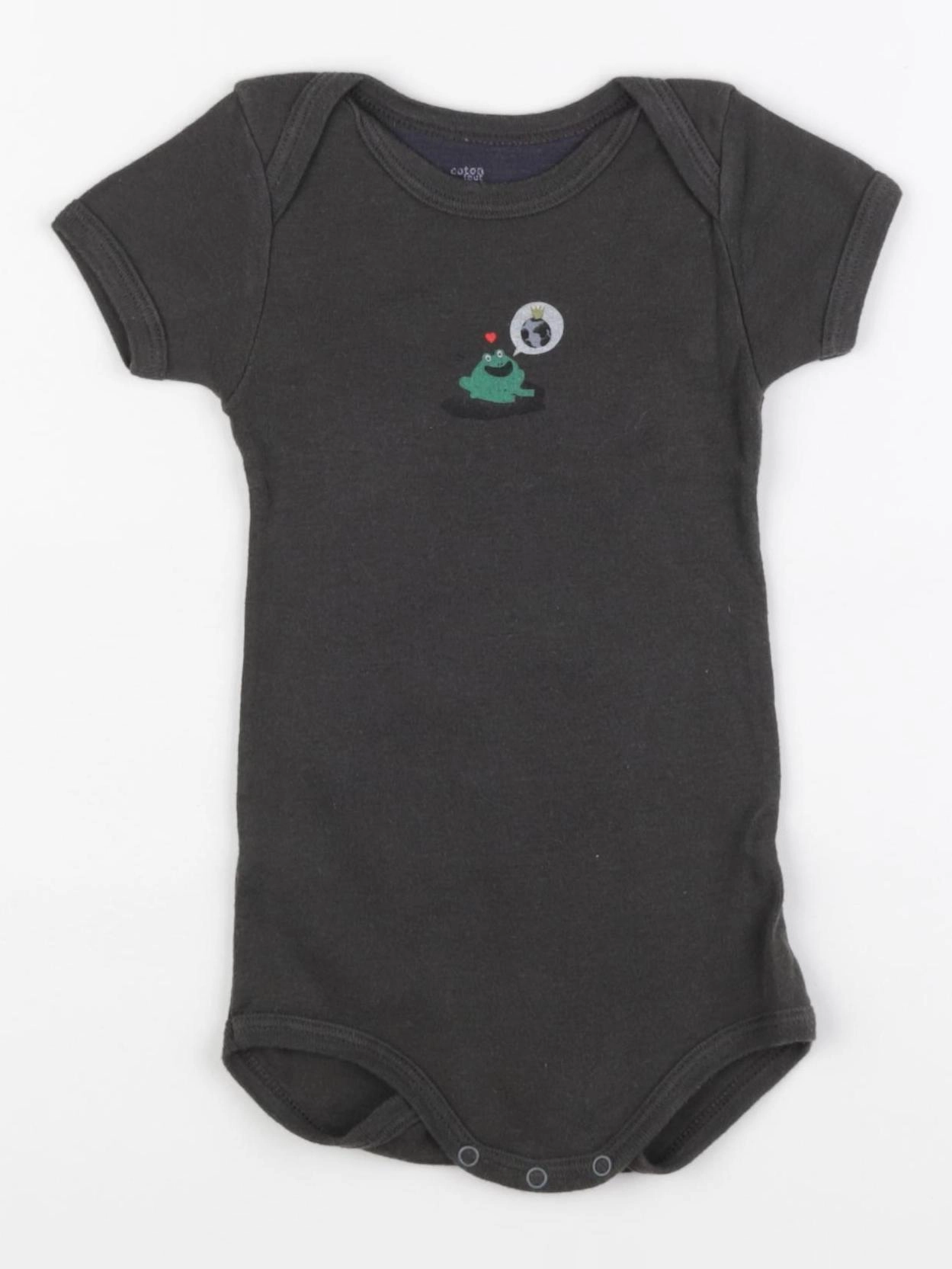 Petit Bateau - body gris - 12 mois