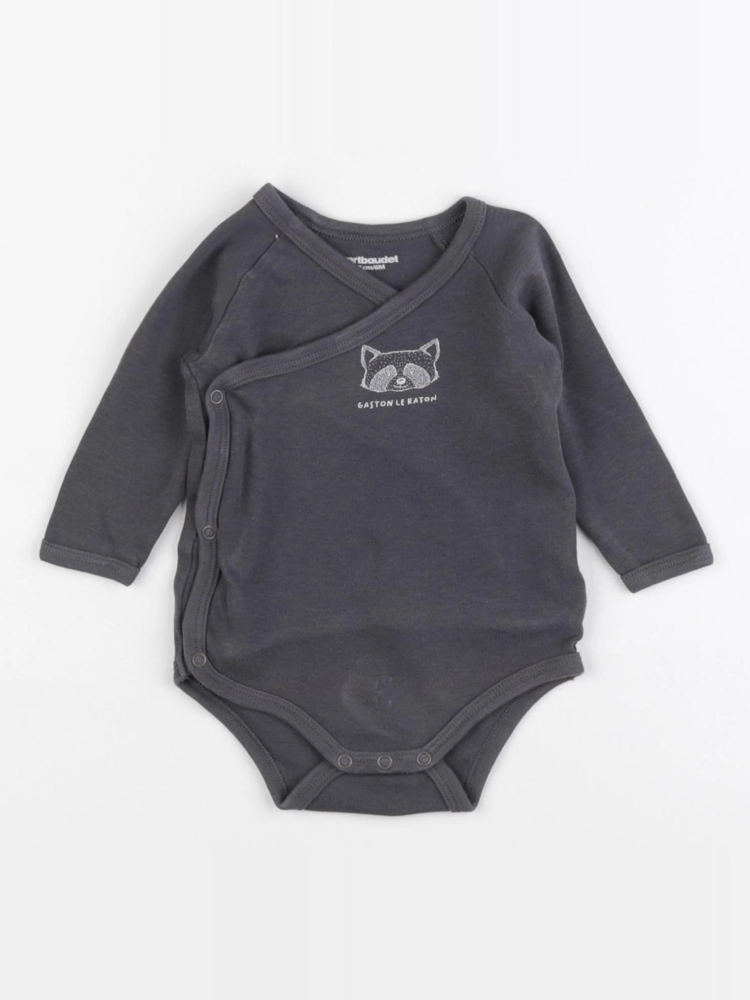Vertbaudet - body gris - 6 mois