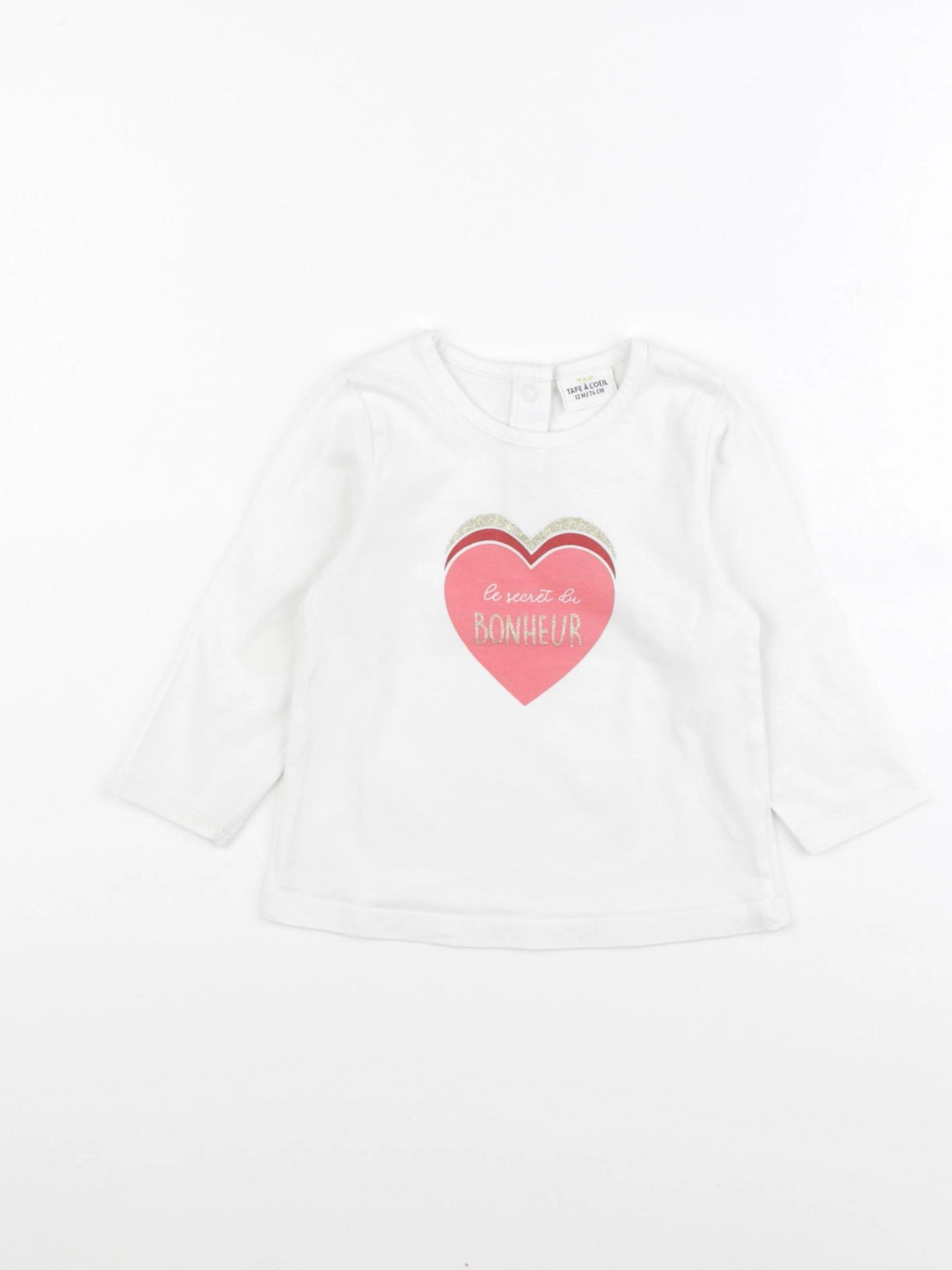 Tape à l'oeil - tee-shirt blanc - 12 mois