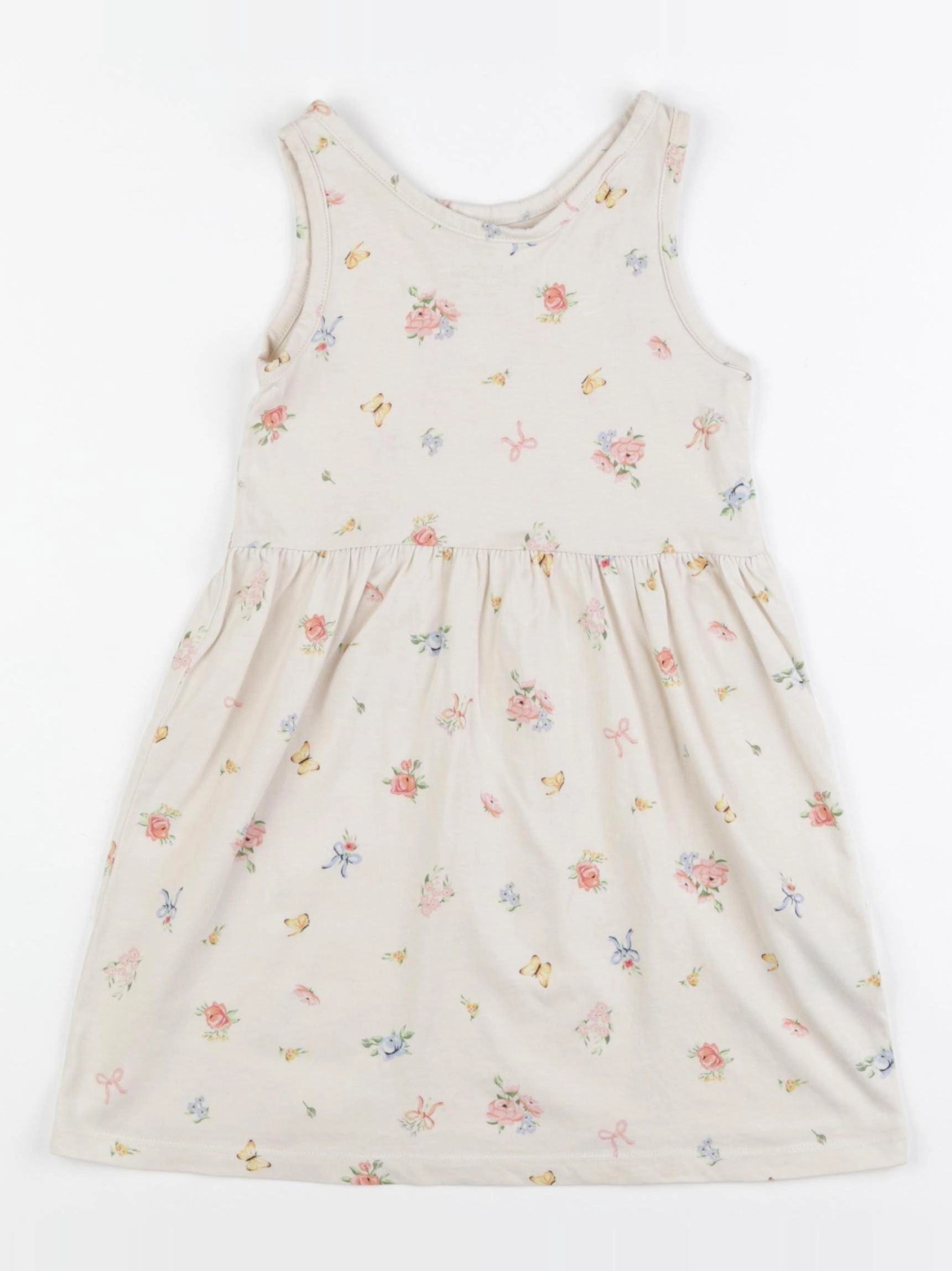 H&M - robe beige - 2/4 ans