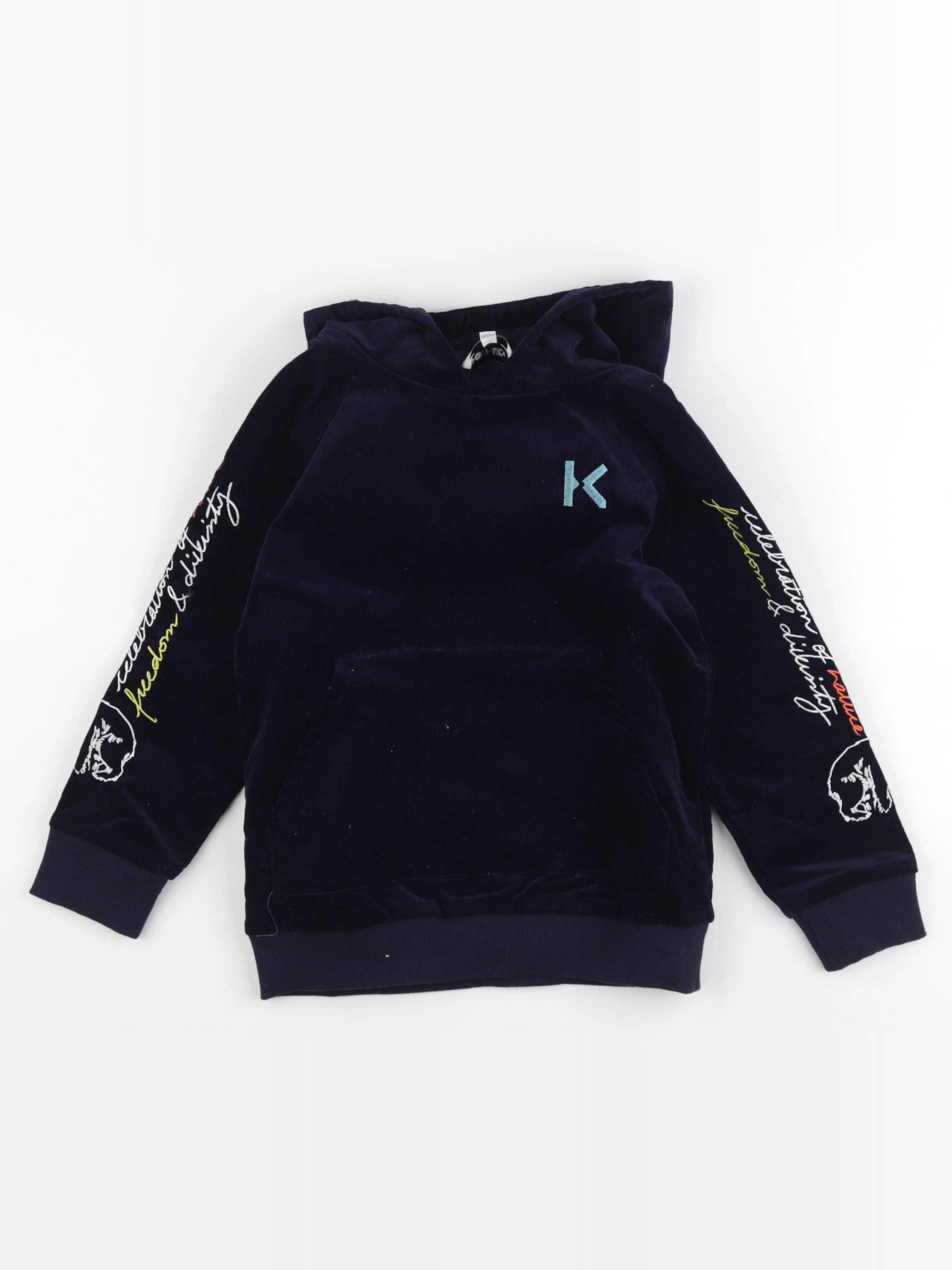 Kenzo - sweat velours bleu - 6 ans