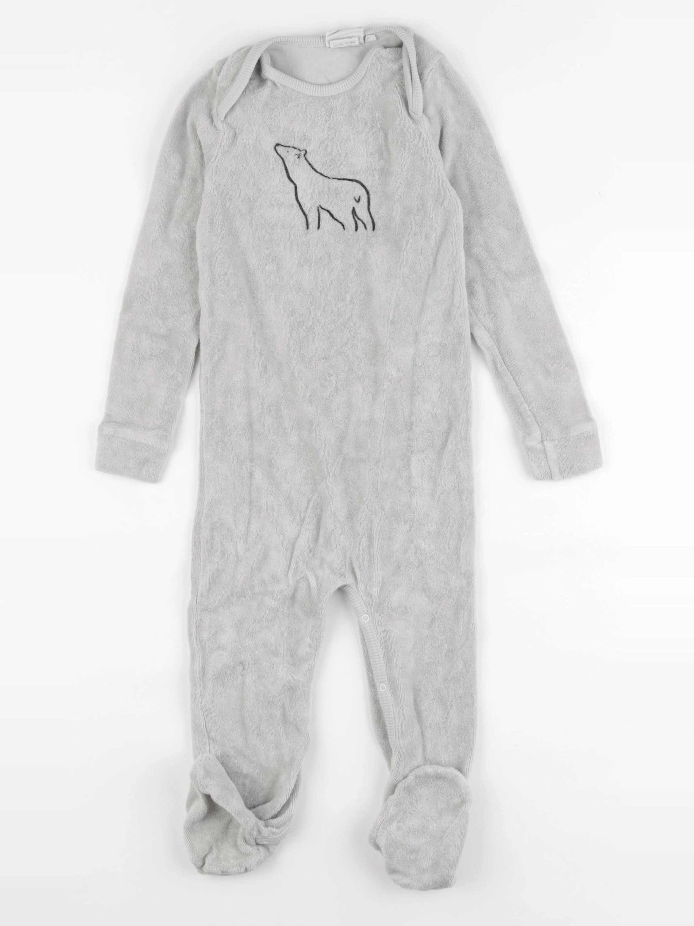 Moumout' - pyjama velours gris - 24 mois