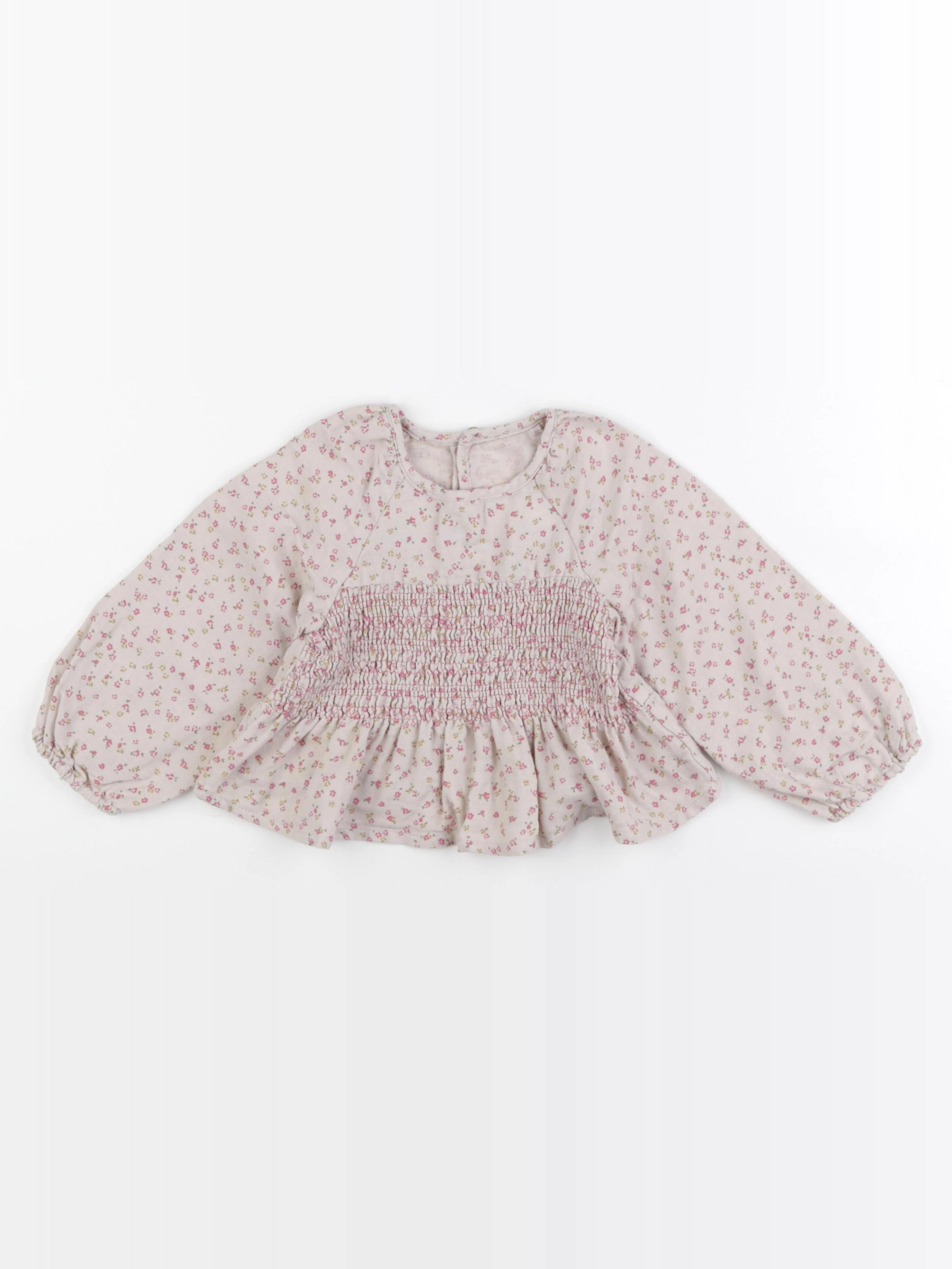 Zara - blouse rose, beige - 3 ans