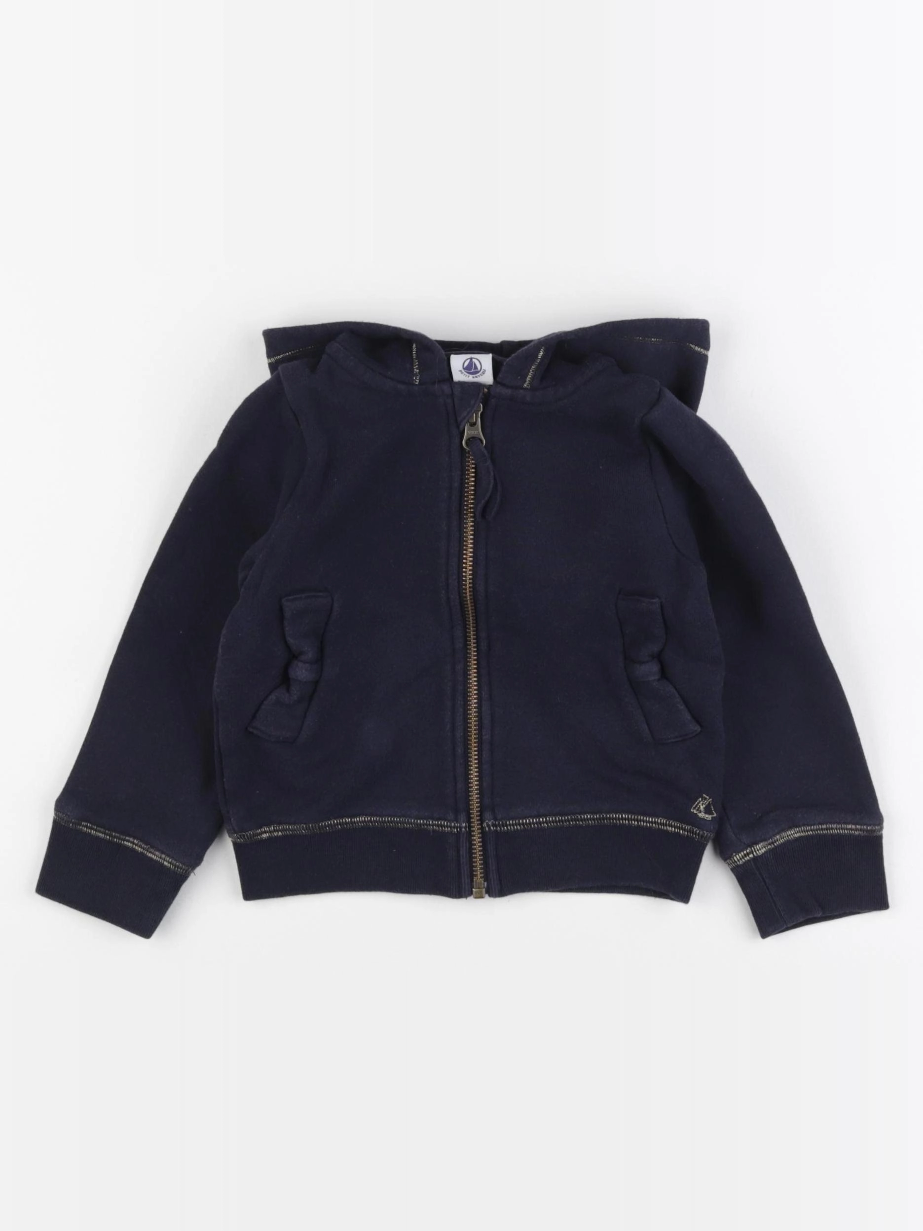 Petit Bateau - sweat bleu - 3 ans