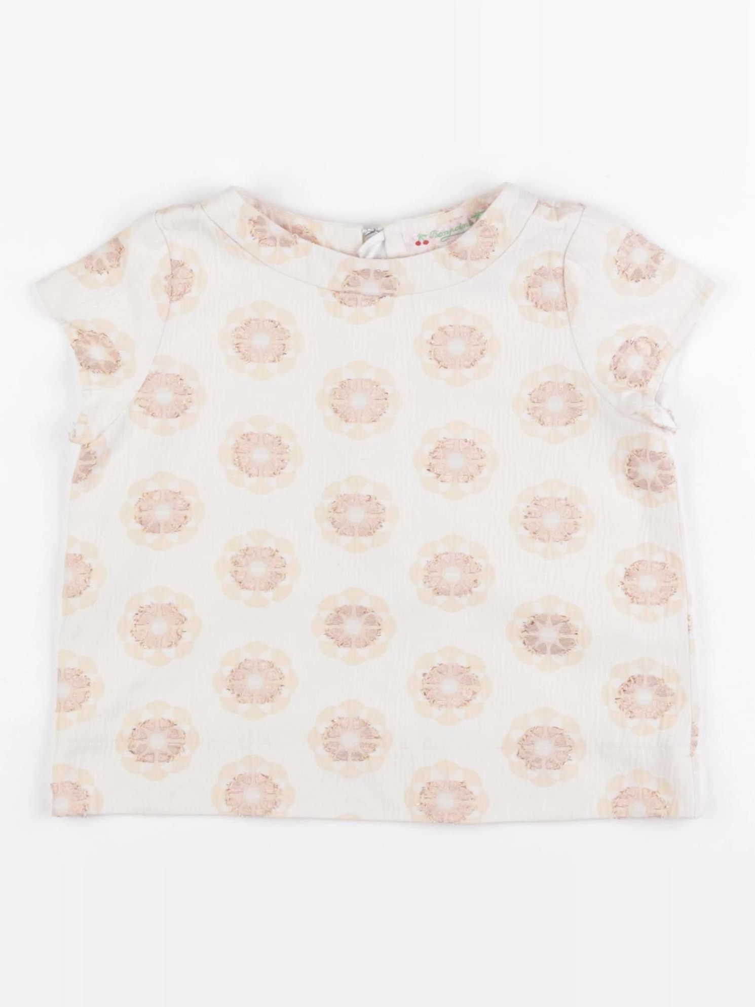 Bonpoint - blouse rose, bronze - 4 ans