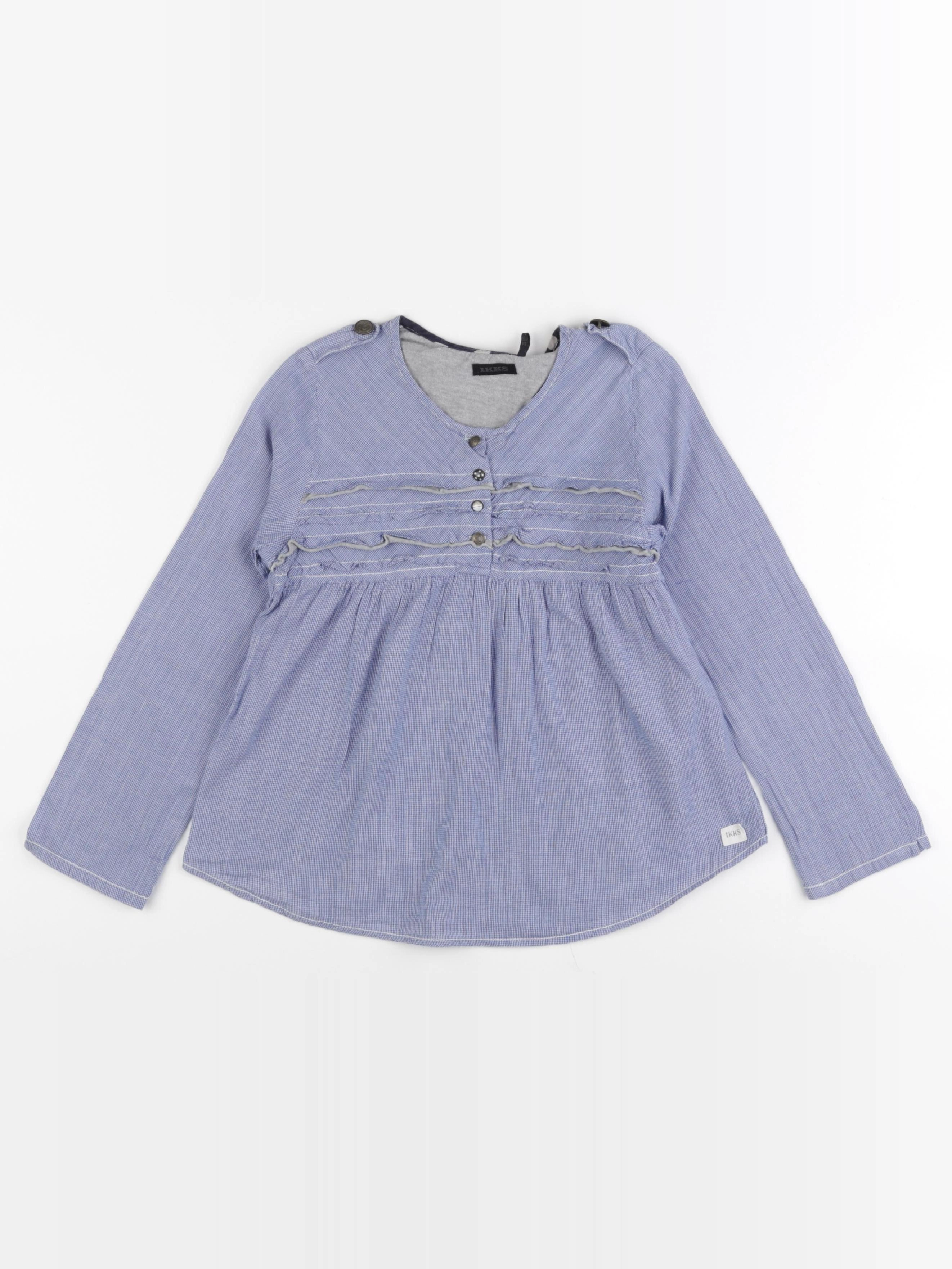 IKKS - blouse bleu - 8 ans