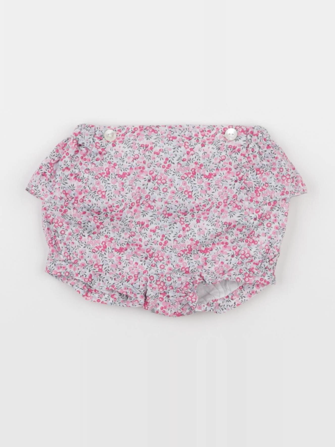 Jacadi - short volants au dos, liberty rose - 3 mois