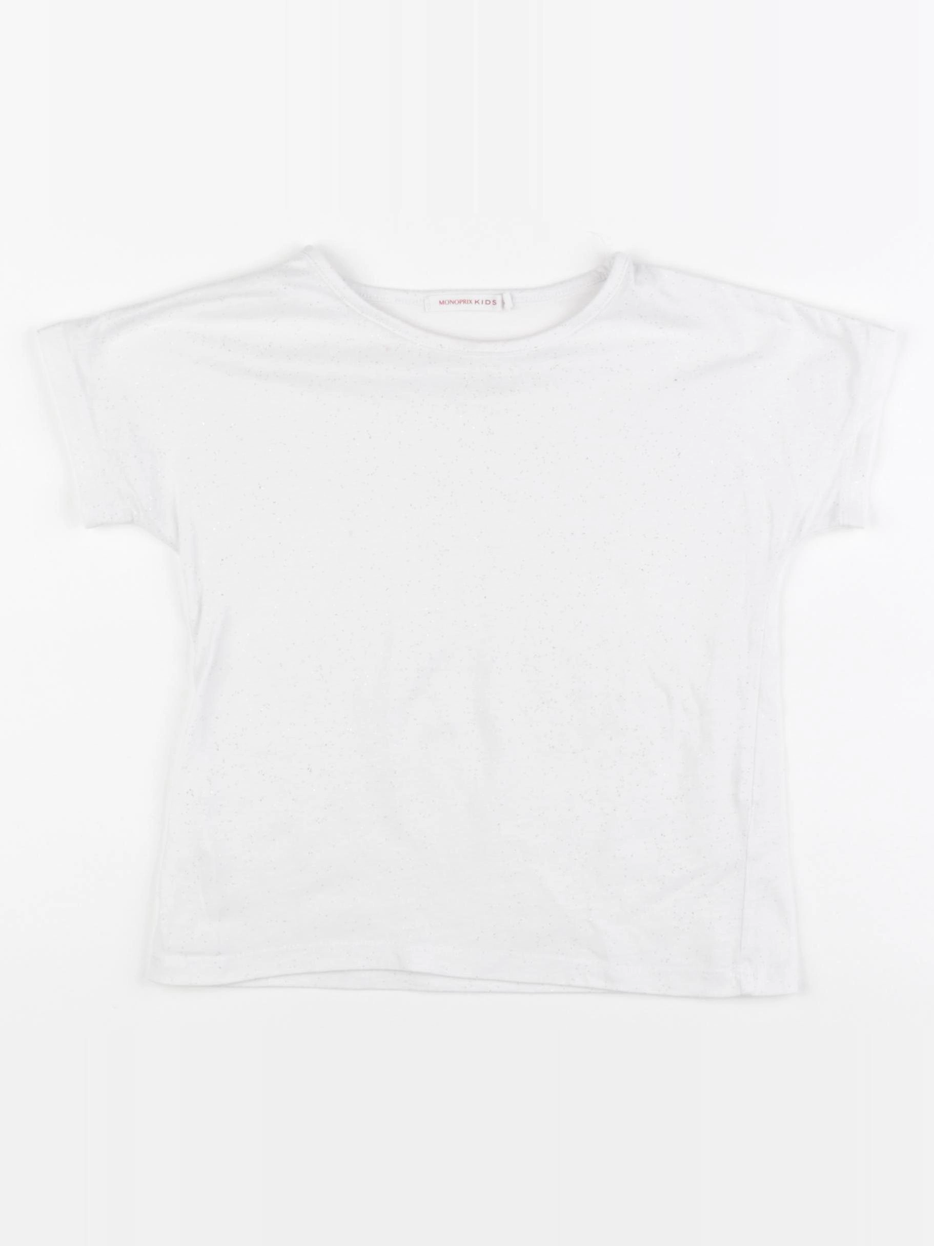 Monoprix - tee-shirt blanc, or - 6 ans